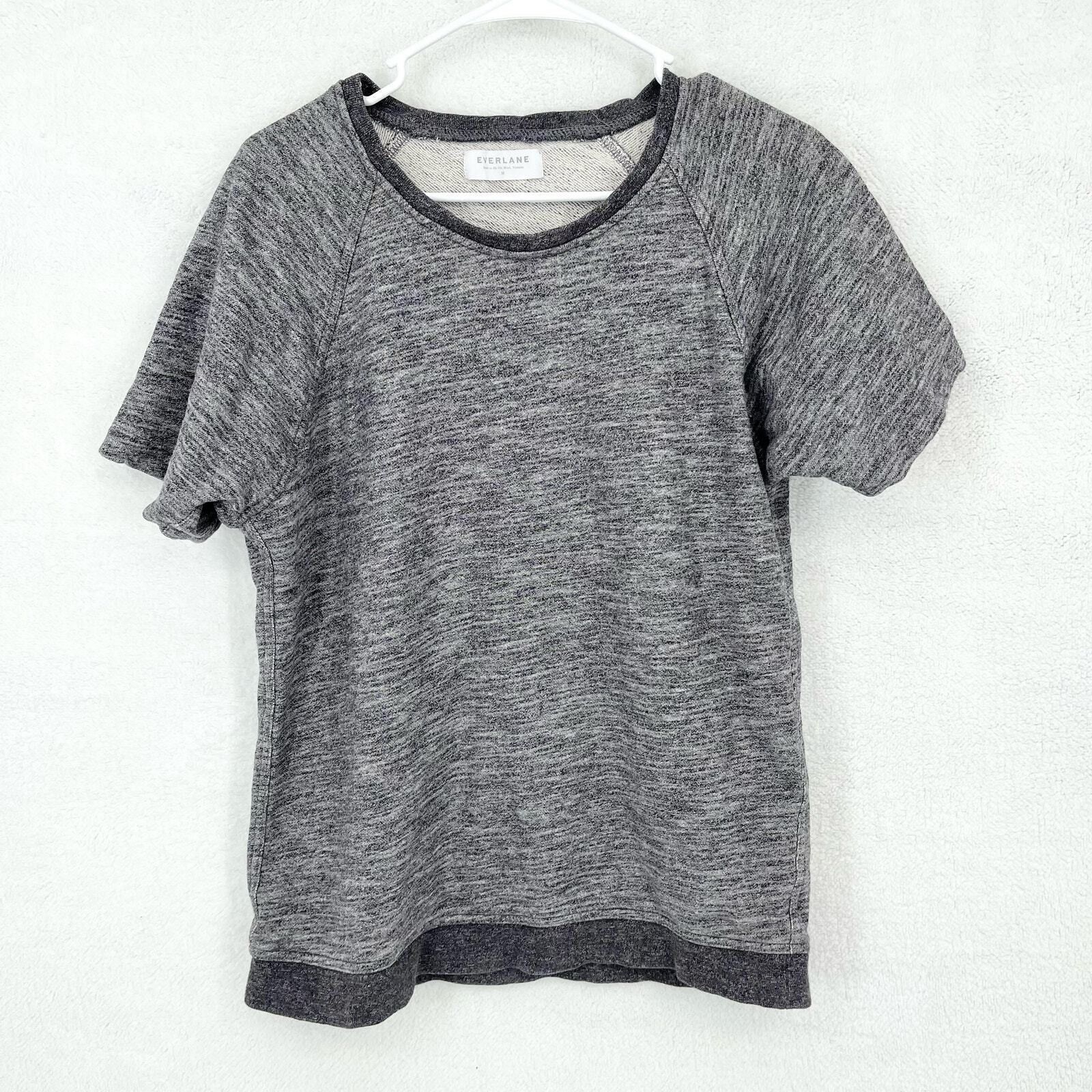 Everlane Everlane Raglan Gray Short Sleeve Swoop Neck Sweater Medium Size M / US 6-8 / IT 42-44 - 1 Thumbnail
