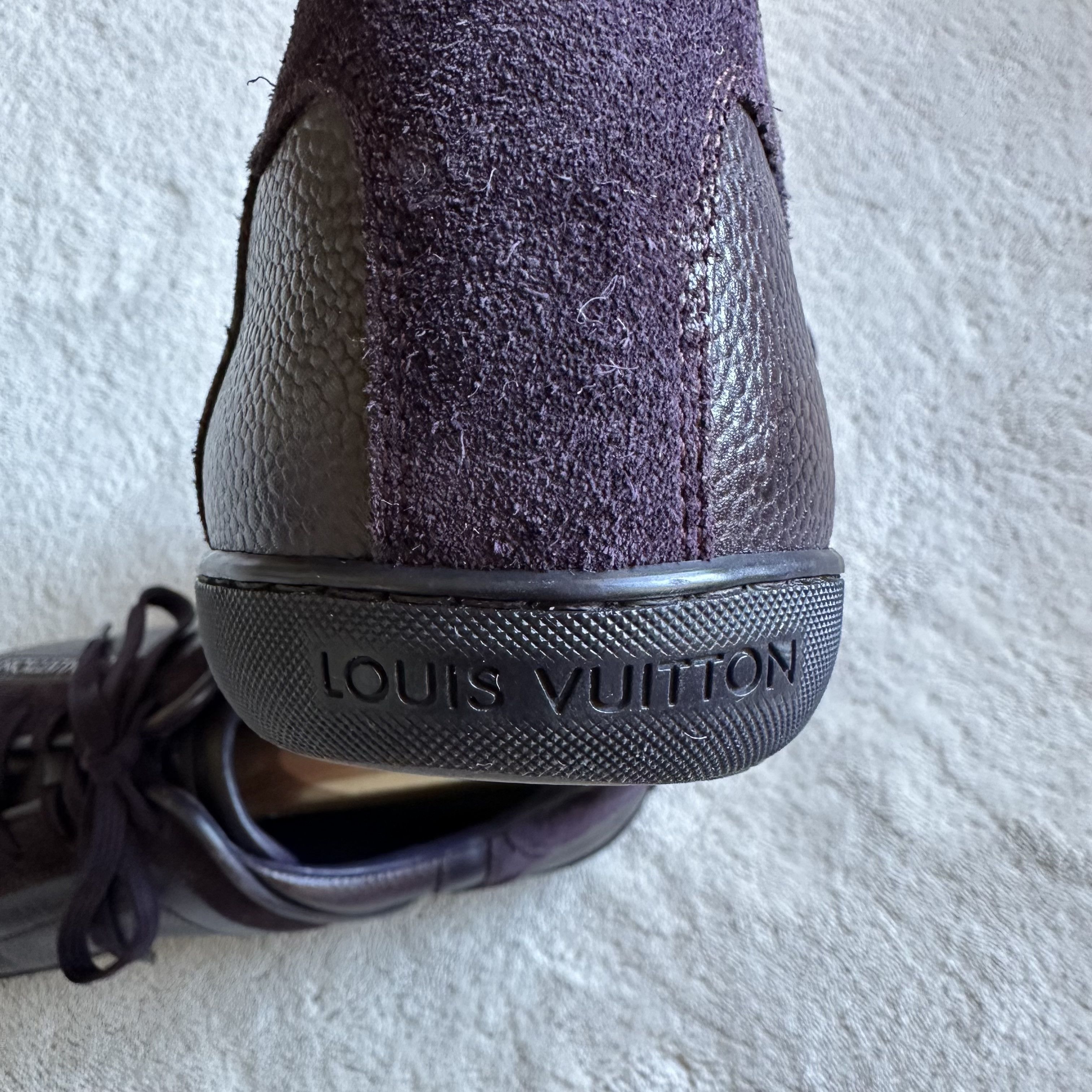 Louis Vuitton LOUIS VUITTON Dk Brown LEATHER Low-Top SNEAKERS Size 7.5 LV Size US 8.5 / EU 41-42 - 6 Thumbnail