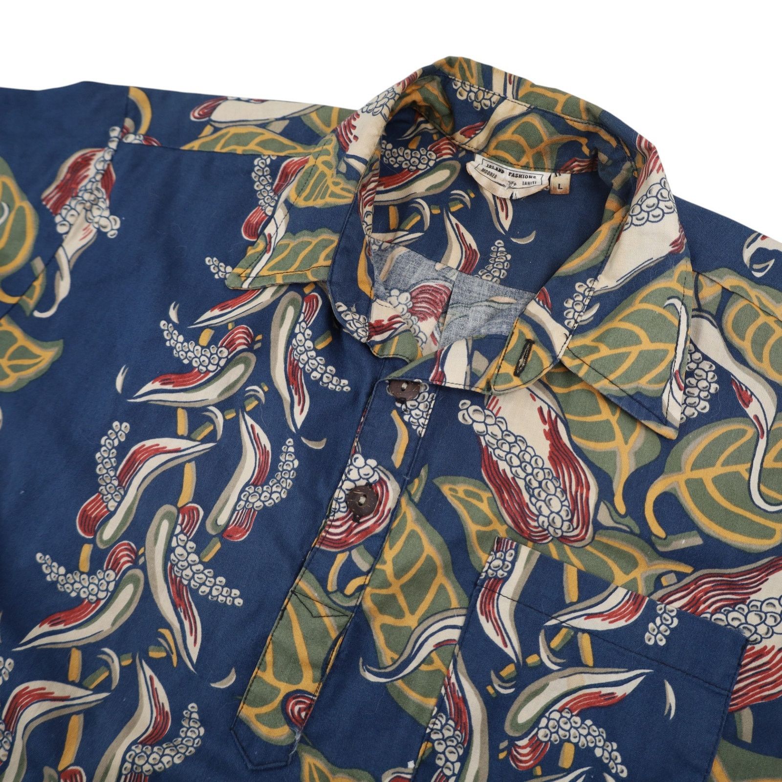 Vintage True Vintage Island Fashion Tahiti Tropical Hawaiian Shirt Size US L / EU 52-54 / 3 - 4 Thumbnail