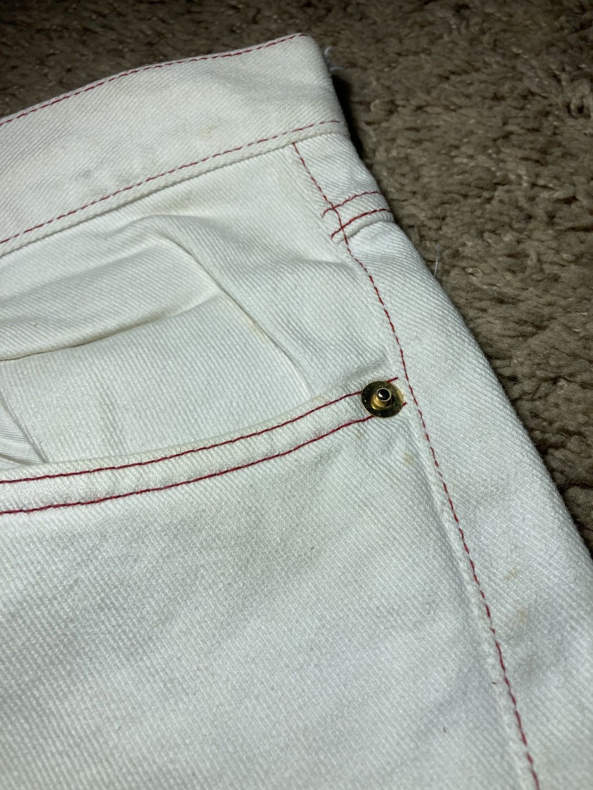 Vivienne Westwood 90s Vivienne Westwood Slim Straight Jeans Contrast VW White Size US 32 / EU 48 - 5 Thumbnail