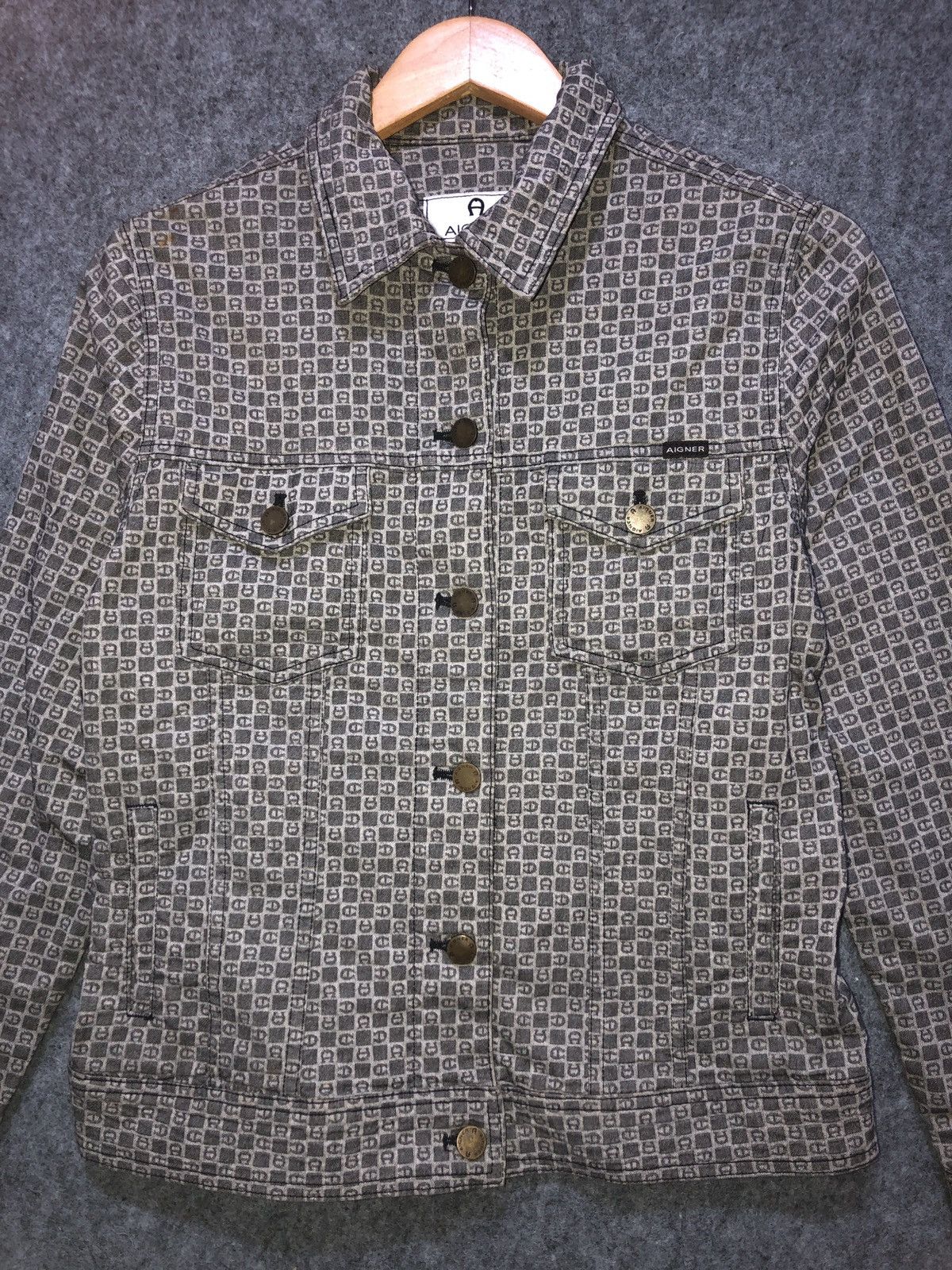 Aigner Aigner Monogram Trucker Jacker Size US M / EU 48-50 / 2 - 2 Thumbnail