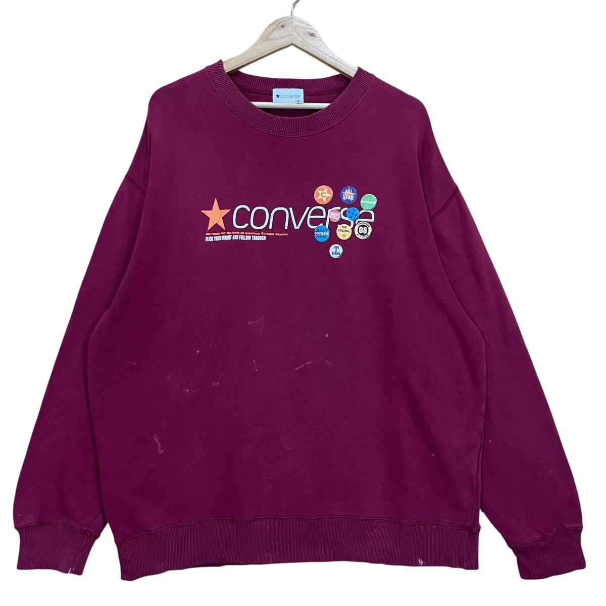 Converse Vintage 90s Converse Big Logo Crewneck Sweatshirt Size US XXL / EU 58 / 5 - 1 Thumbnail