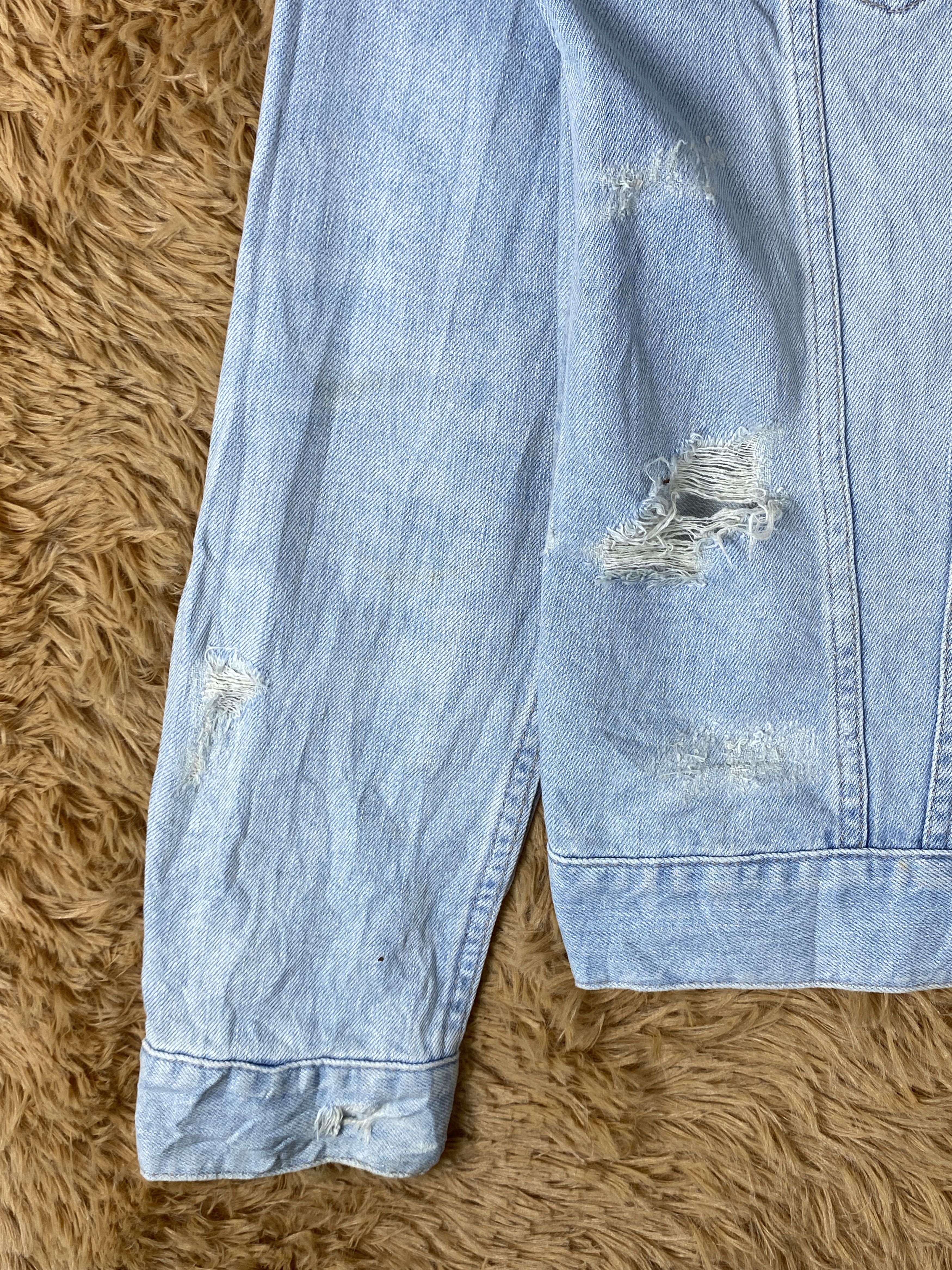 Vintage Vintage Japanese Brand Distressed Denim Jacket Size US XS / EU 42 / 0 - 5 Thumbnail