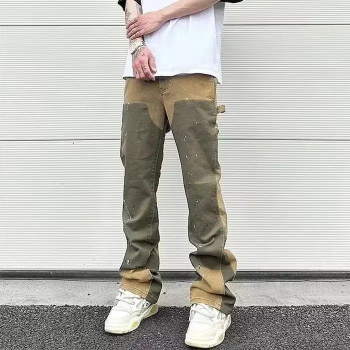 Japanese Brand × Jean Spliced Speckled Ink Micro Flare Pants Size US 30 / EU 46 - 2 Thumbnail