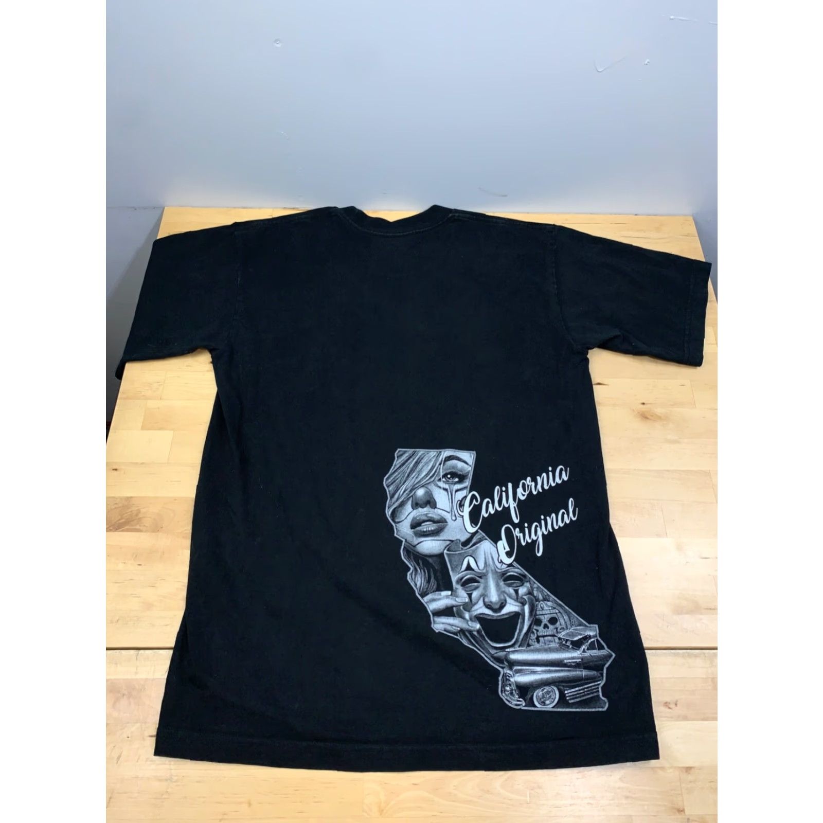 Vintage VINTAGE California Originals Graphic T Shirt Mens M Black Aztec Lowrider Chicano #9065 Size US M / EU 48-50 / 2 - 7 Thumbnail