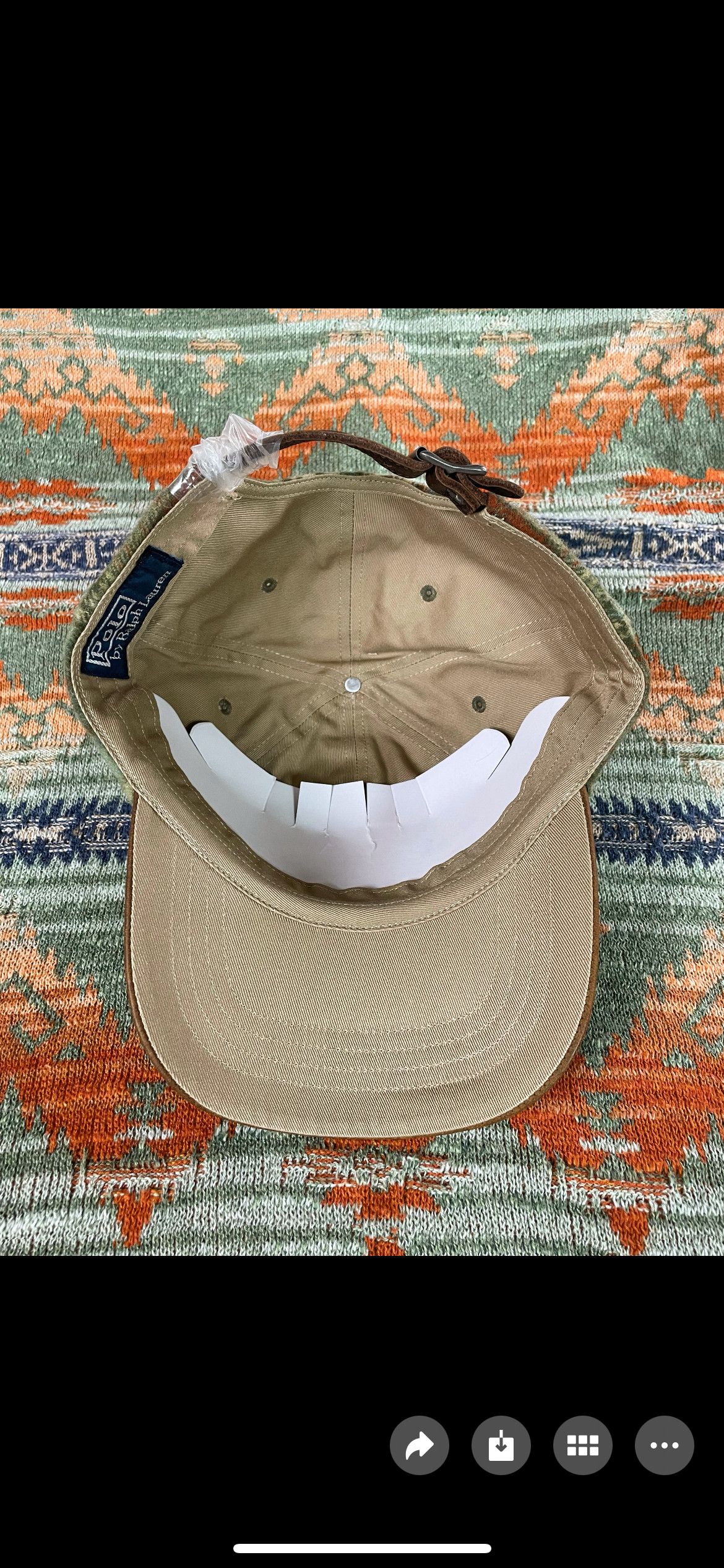Polo Ralph Lauren Polo Ralph Lauren Wool Tweed Leather Baseball Hat Cap Size ONE SIZE - 5 Thumbnail