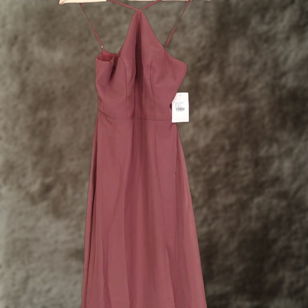 grey 2 piece prom dress Two Piece High Neck Sleeveless Prom Dress Evening Dress PG371 US0 / Gray main image 1