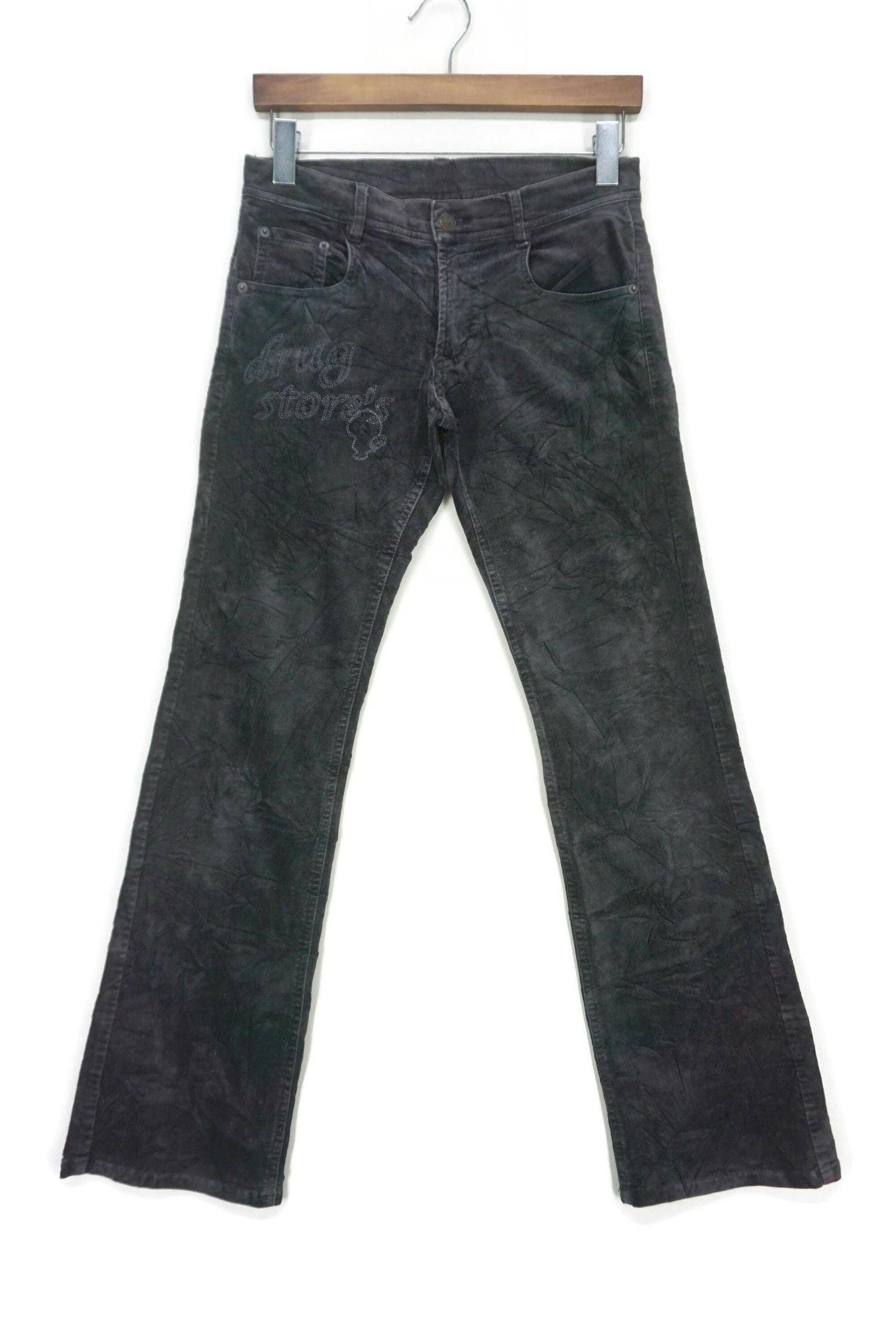 Japanese Brand Drug Store's Pants Bootcut Velour Trousers fits W28xL30.5 Size 25" / US 0 / IT 36 - 2 Thumbnail