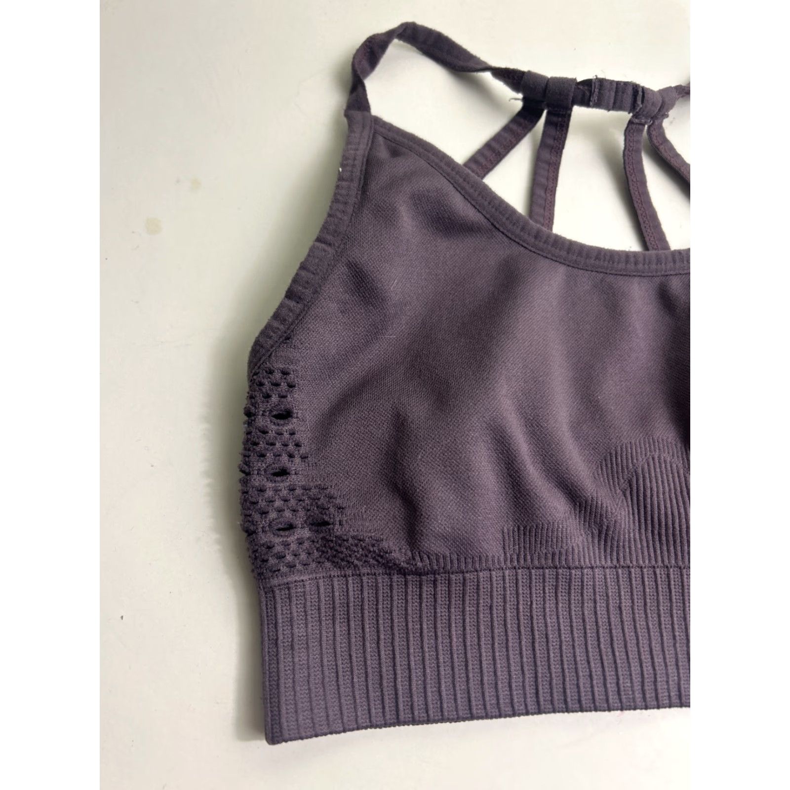 Gymshark Gymshark Women's S Energy Seamless Yoga Sports Strappy Bra Purple Size ONE SIZE - 2 Thumbnail