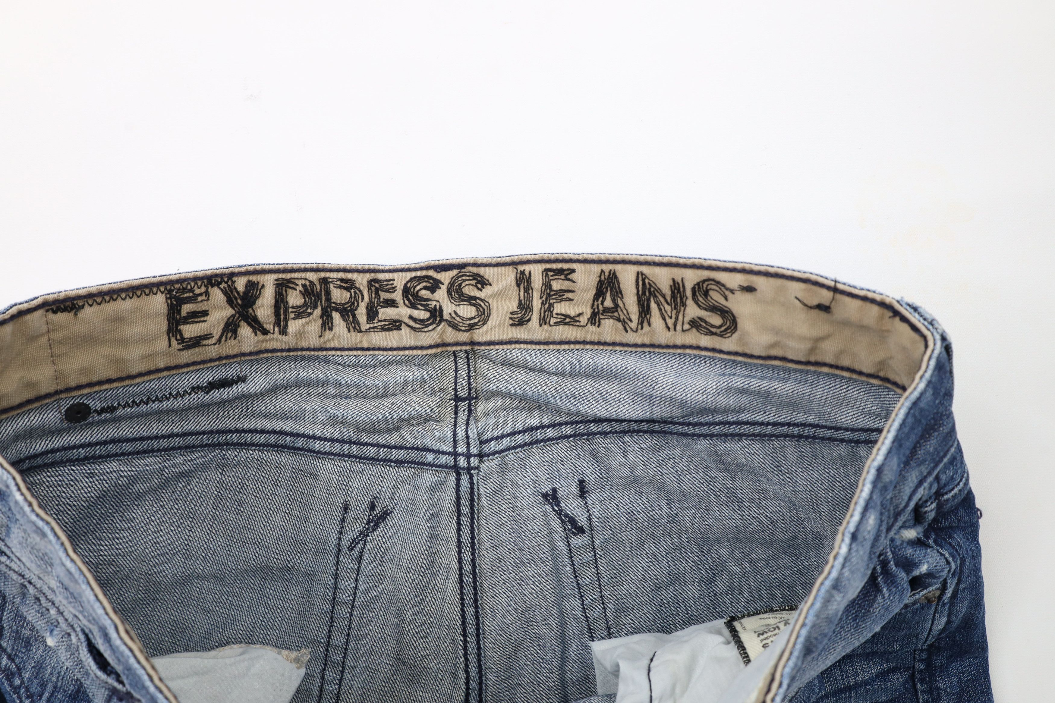 Express × Vintage Express Rocco Slim Fit Low Rise Boot Cut Denim Jeans Blue Size US 33 - 8 Thumbnail