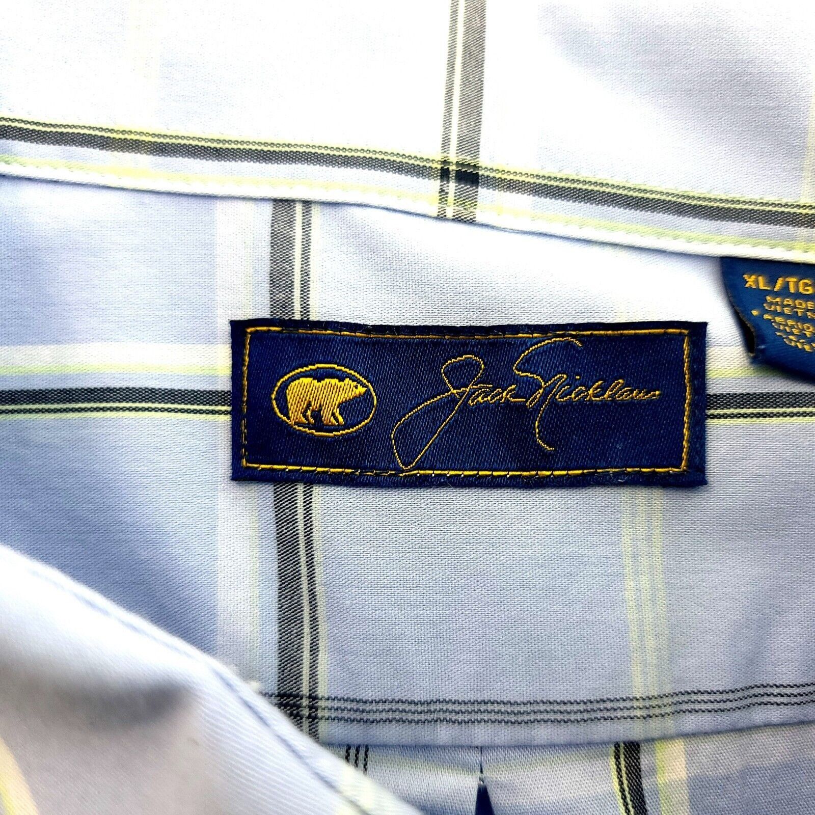 Designer Jack Nicklaus XL Blue Green Windowpane Pocket Front Button D Size US XL / EU 56 / 4 - 7 Thumbnail