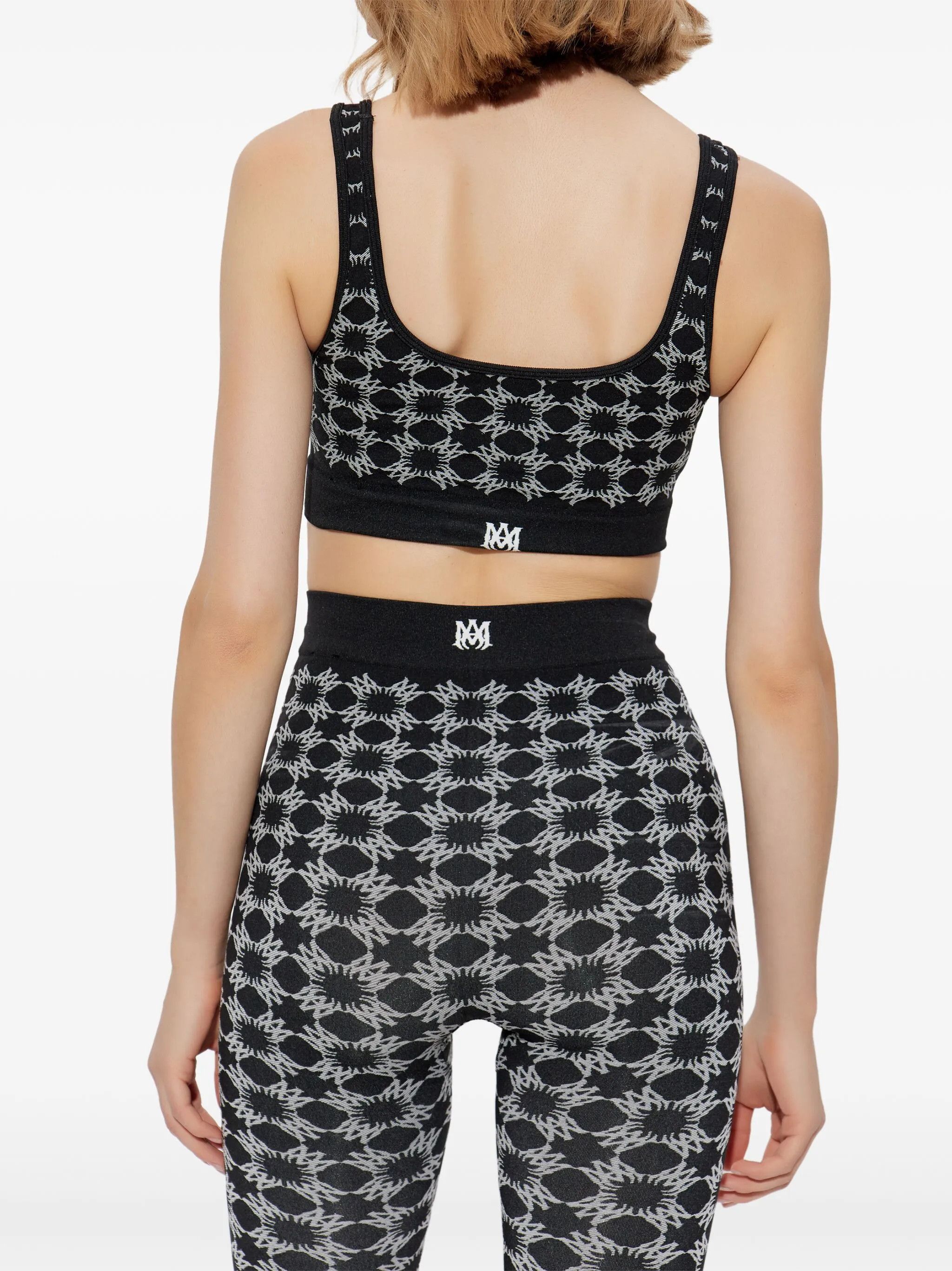 Amiri o1orln1125 Size: S / Ma Quad-Monogram Bra in Black Size ONE SIZE - 3 Thumbnail