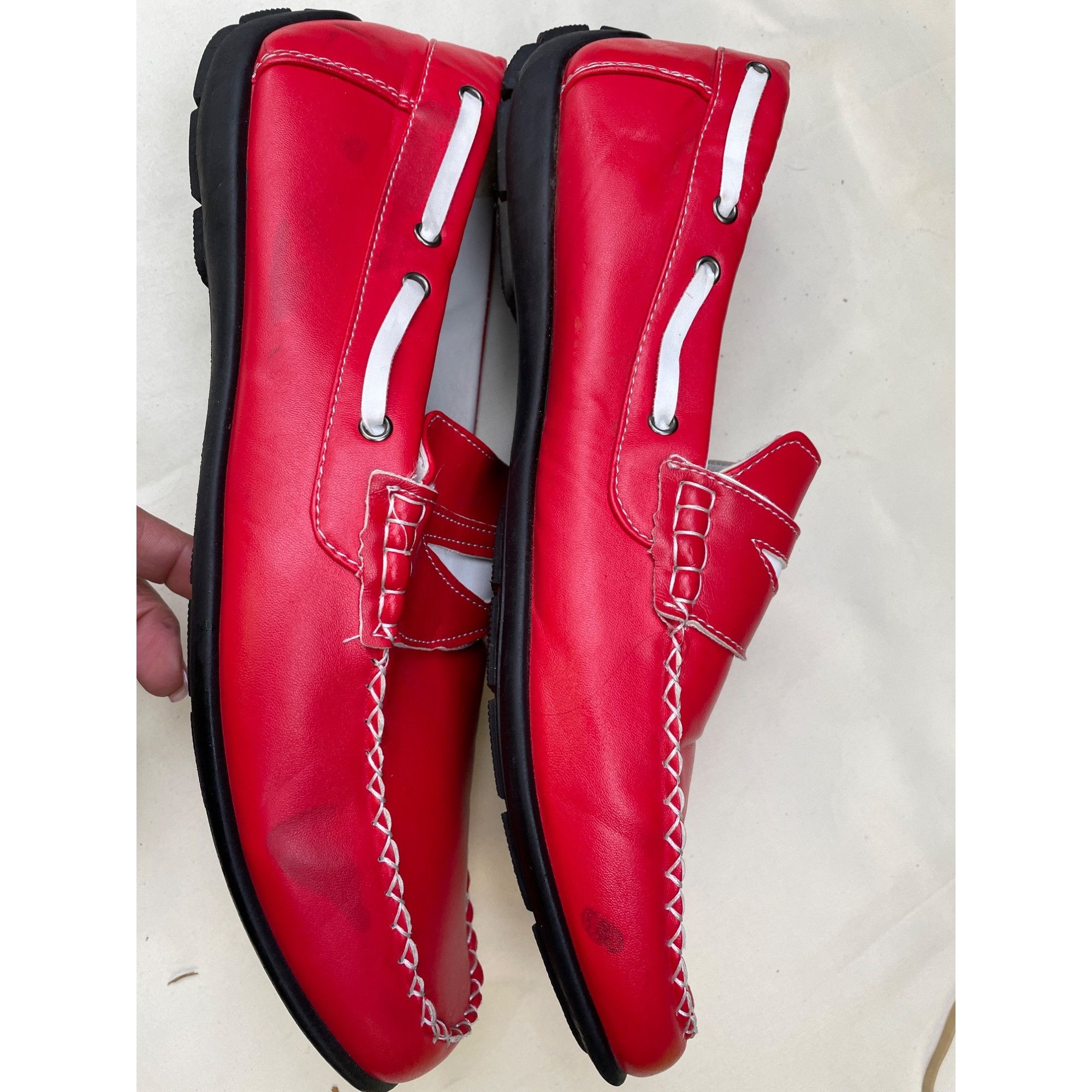 Other Tim Evans Men's Red Loafers/ Shoes/Slip on Size 13 SKU 5741 Size US 13 / EU 46 - 7 Thumbnail