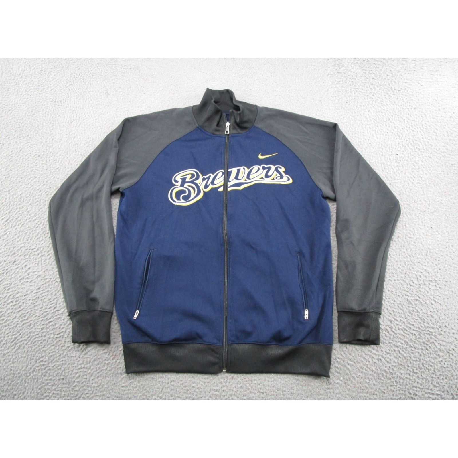 Nike Nike Milwaukee Brewers MLB Baseball Full Zip Sweatshirt Adult M Shirt, Blue, Multicolor, Size M, Regular, Men/Women, 2000s, Sports Size US M / EU 48-50 / 2 - 2 Thumbnail