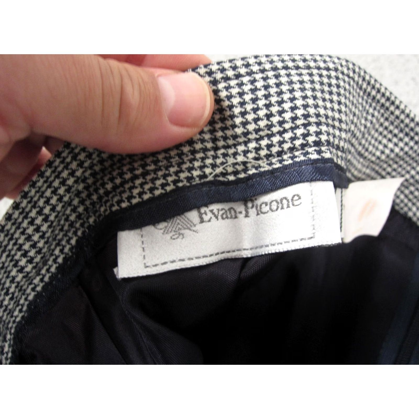 Evan Picone VINTAGE Evan Picone Skirt Womens 8 Gray Houndstooth 100% Wool A-Line 70s 80s 90s City Size 30" / US 8 / IT 44 - 6 Thumbnail