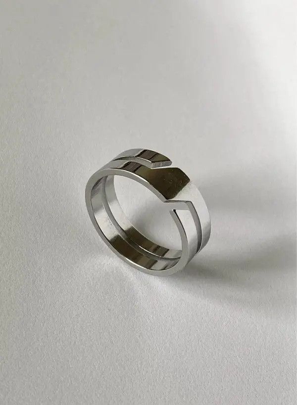 Jewelry Minimalist Stainless Steel Ring Size ONE SIZE - 2 Thumbnail