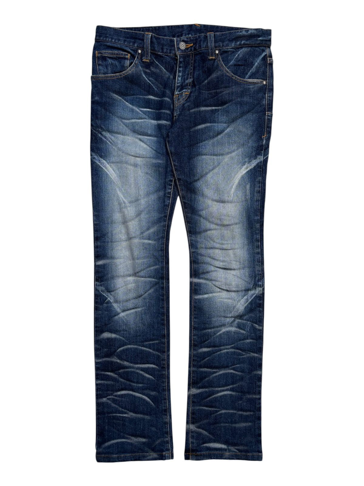 Tornado Mart TORNADO MART Whiskered Clawmark Skinny Denim Jeans Size US 33 - 1 Thumbnail