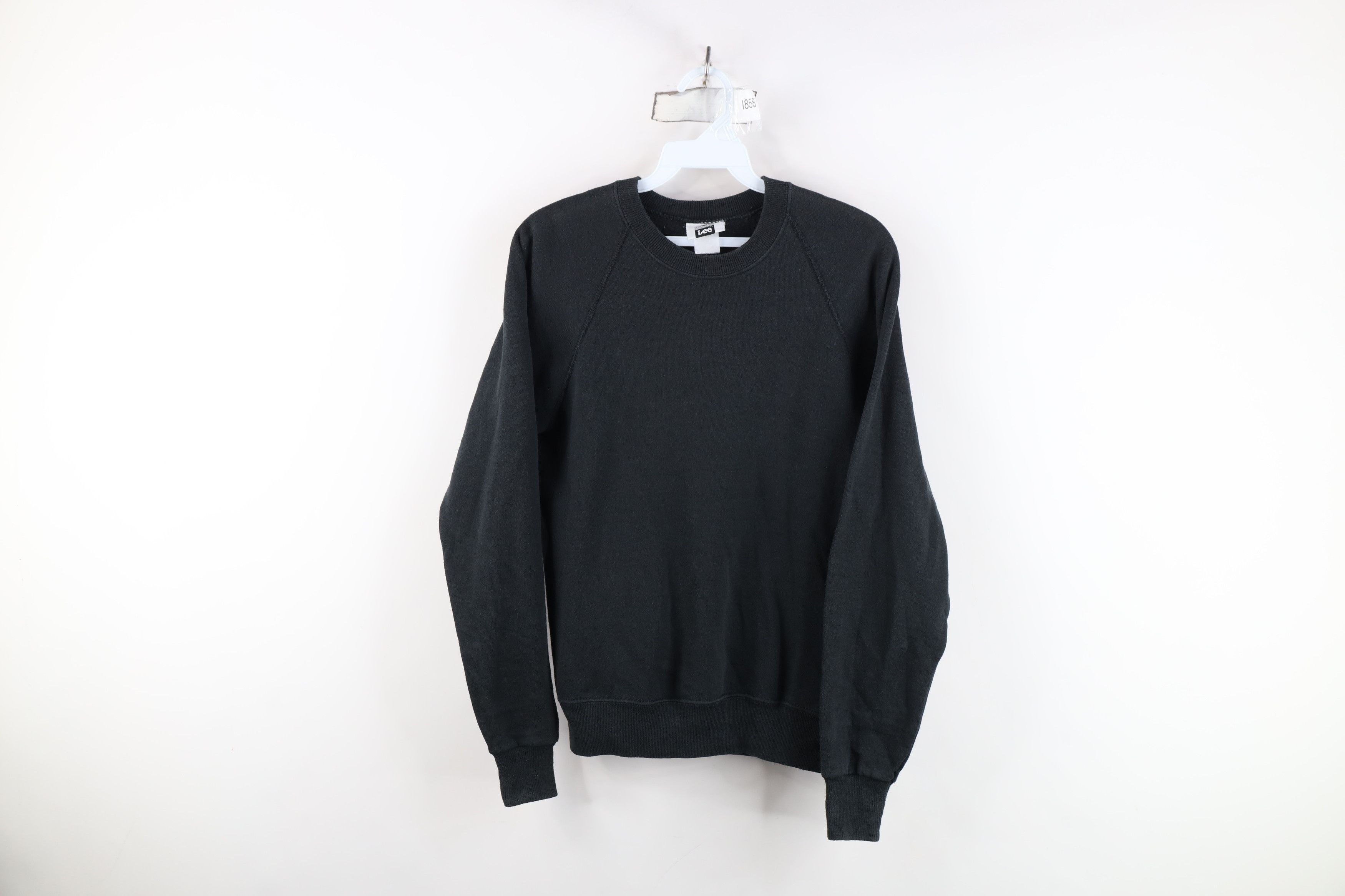 Vintage Vintage 90s Streetwear Raglan Crewneck Sweatshirt Black USA Size S / US 4 / IT 40 - 1 Thumbnail