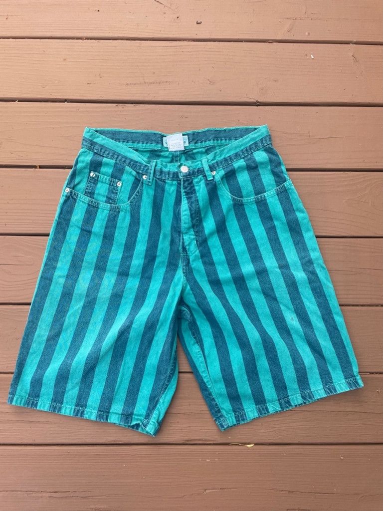 Guess Vintage Guess Striped Denim Shorts Size US 32 / EU 48 - 1 Thumbnail