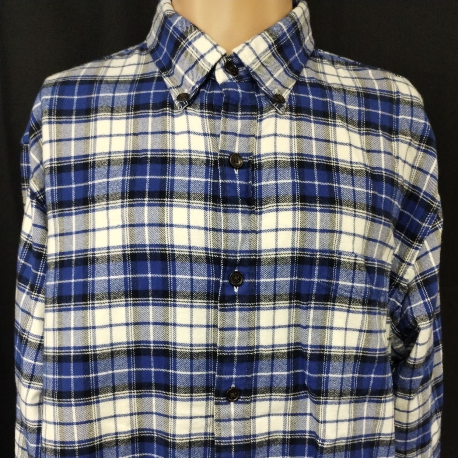 Lands' End Lands' End Men's Blue Plaid Shirt/Button Up Sz L SKU 4011 Size US L / EU 52-54 / 3 - 3 Thumbnail