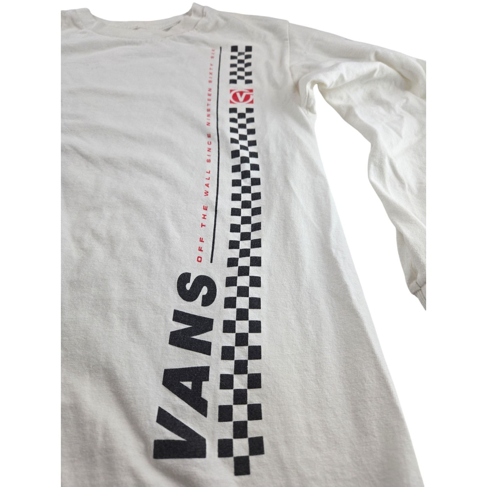 Vans Vans | White, Long Sleeve, Checkered Shirt | Size Small Size US S / EU 44-46 / 1 - 2 Thumbnail