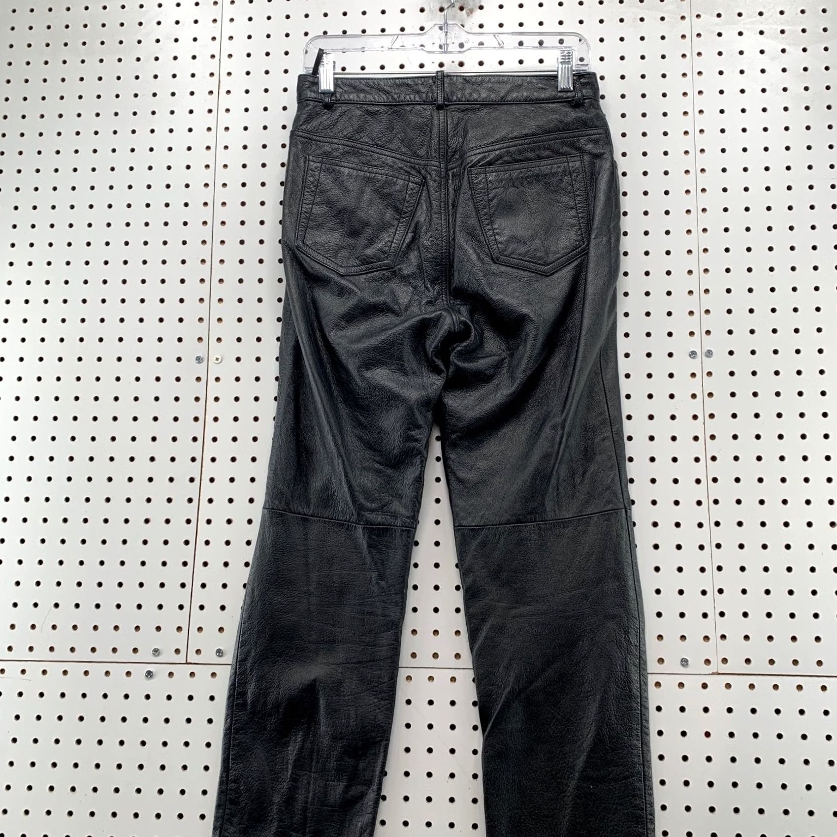 Vintage VINTAGE Colebrook Col Leather Pants Womens Size 6 Black Straight Fit 29x30 High Rise Size 28" / US 6 / IT 42 - 2 Thumbnail