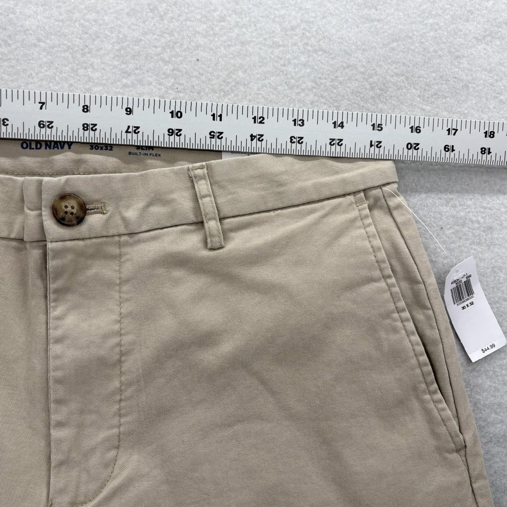 Old Navy Old Navy Pants Mens 30x32 Khaki Slim Built-In Flex Chino Casual Preppy Size US 30 / EU 46 - 6 Thumbnail