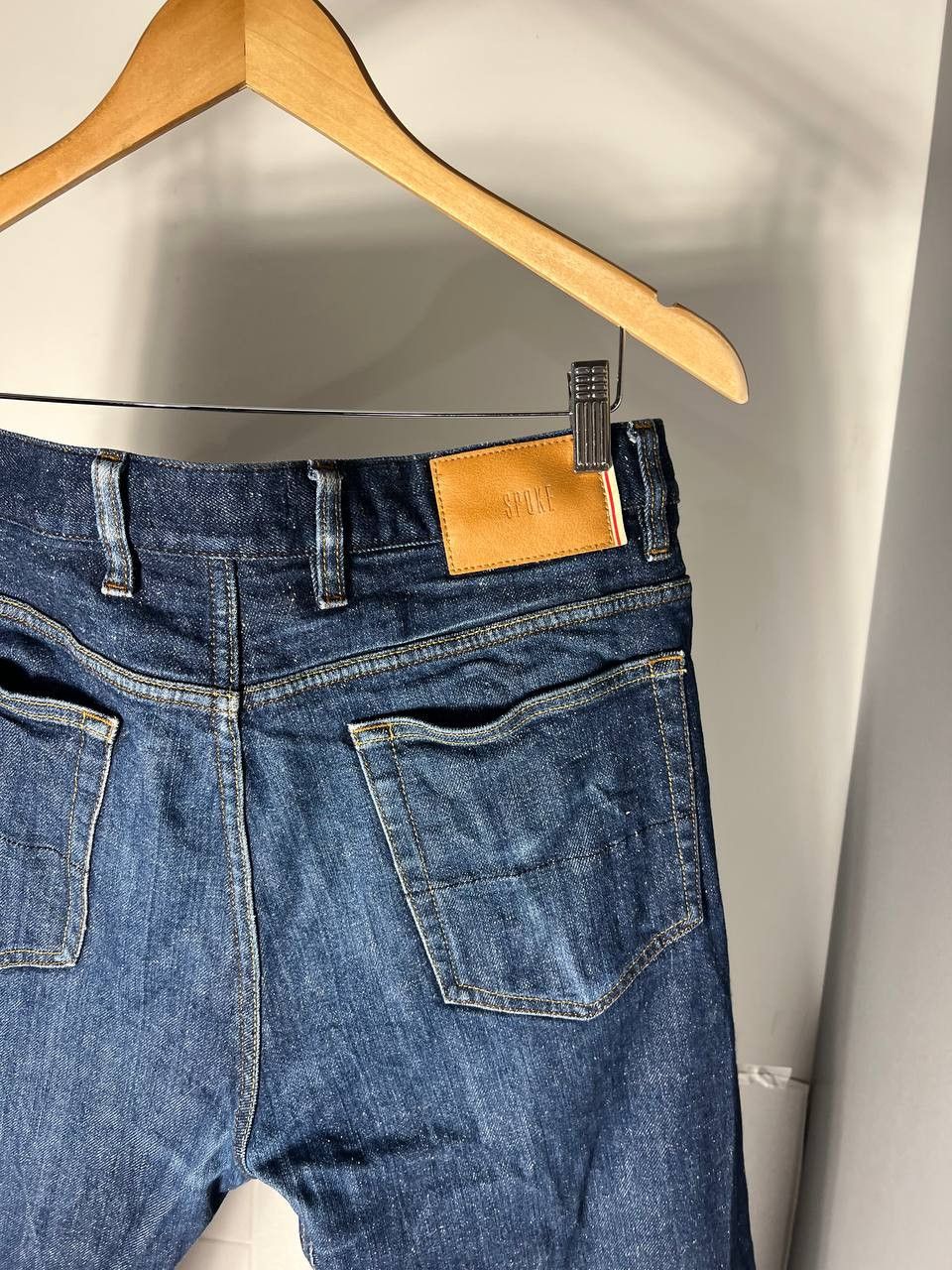 Japanese Brand VINTAGE SPOKE DENIM SELVEDGE JEANS DESIGNER CASUAL Y2K JAPAN Size US 35 - 16 Thumbnail