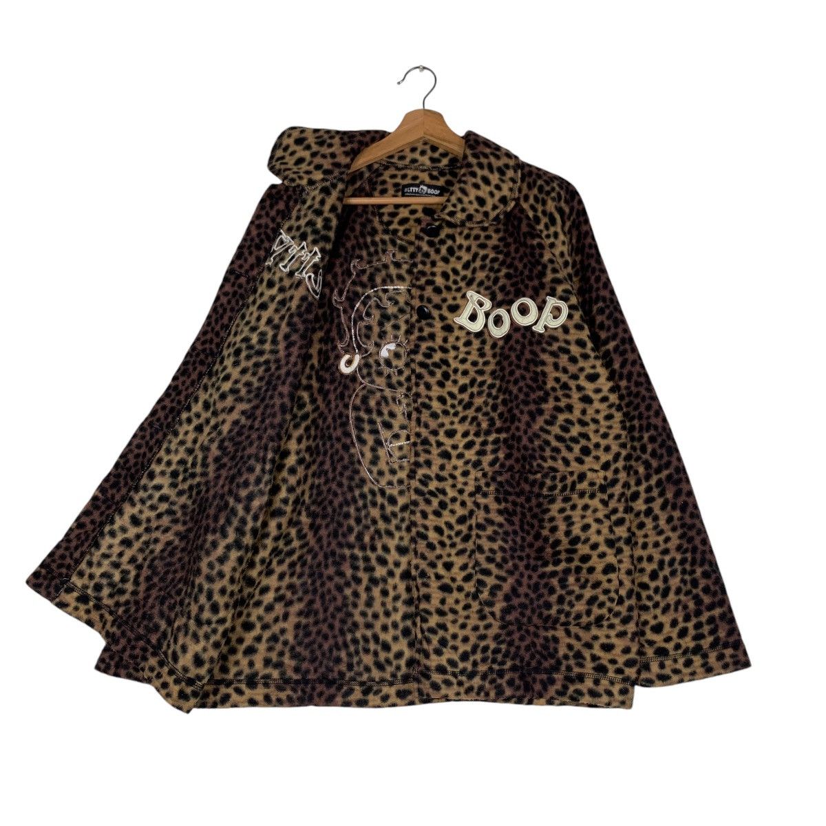 Cartoon Network BETTY BOOP Big Logo Cheetah Print Jacket #1395-C63 Size L / US 10 / IT 46 - 9 Thumbnail