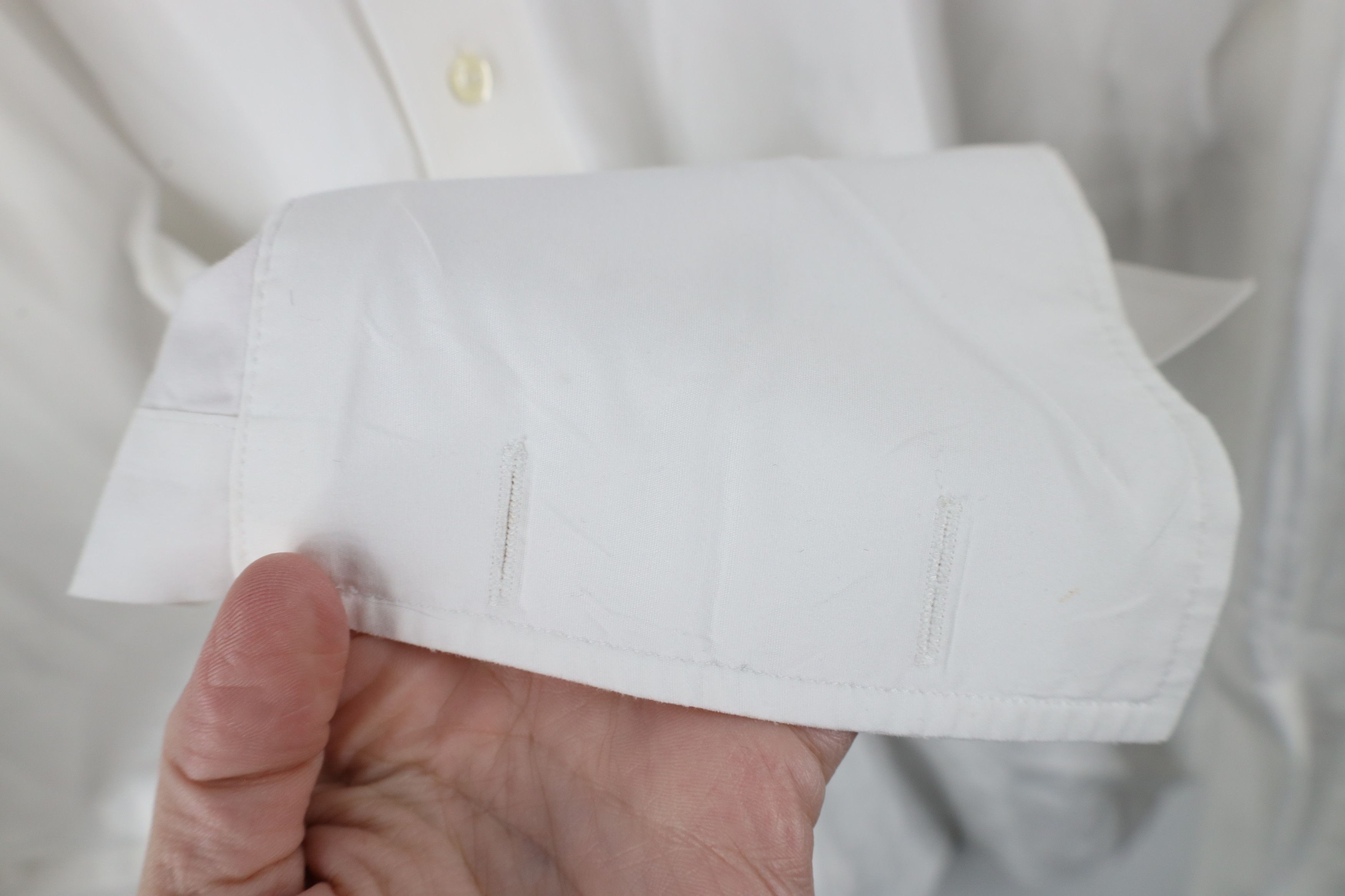 Brooks Brothers × Vintage Vintage Brooks Brothers Cuff Non Iron Button Shirt White Size US M / EU 48-50 / 2 - 4 Thumbnail