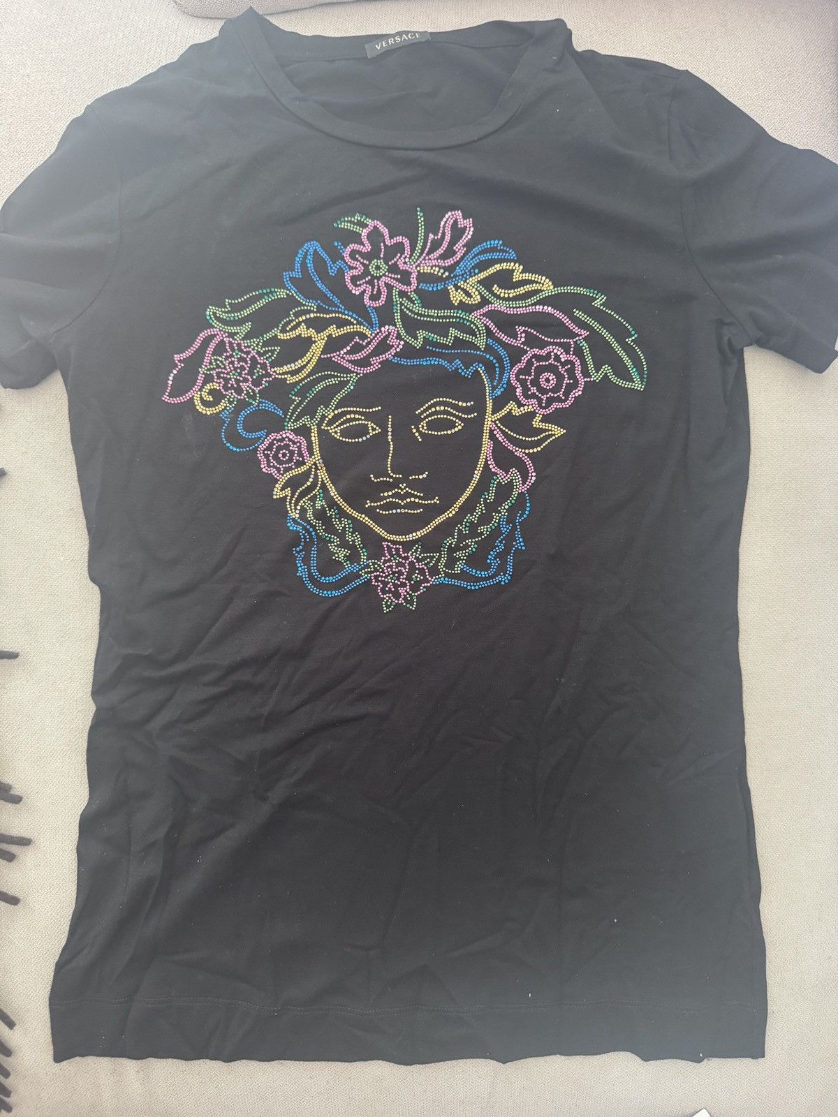Versace Versace signature crystal tee Size S / US 4 / IT 40 - 3 Thumbnail