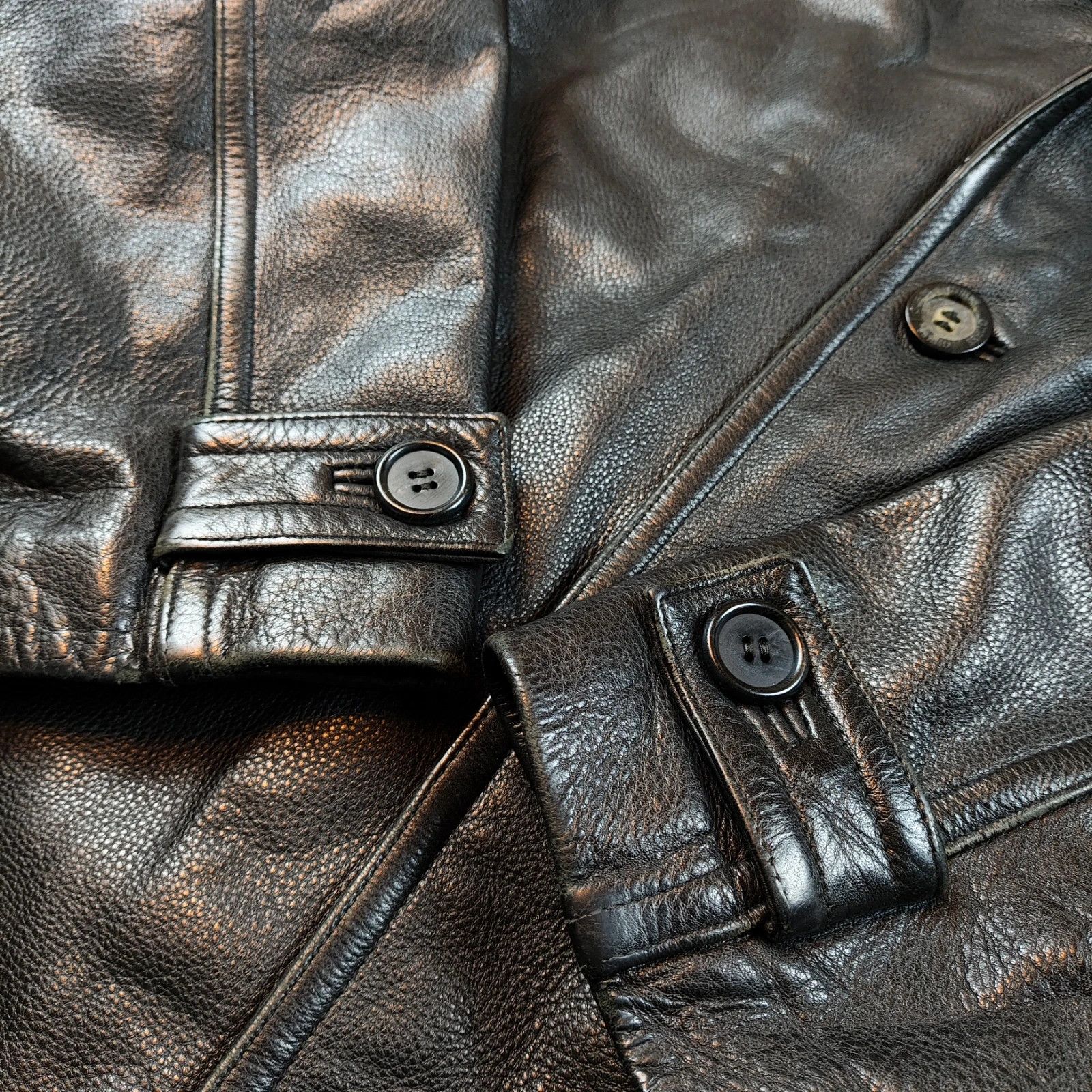 Guess Vintage Guess XL leather jacket button 90s rare archive Size US XL / EU 56 / 4 - 8 Thumbnail