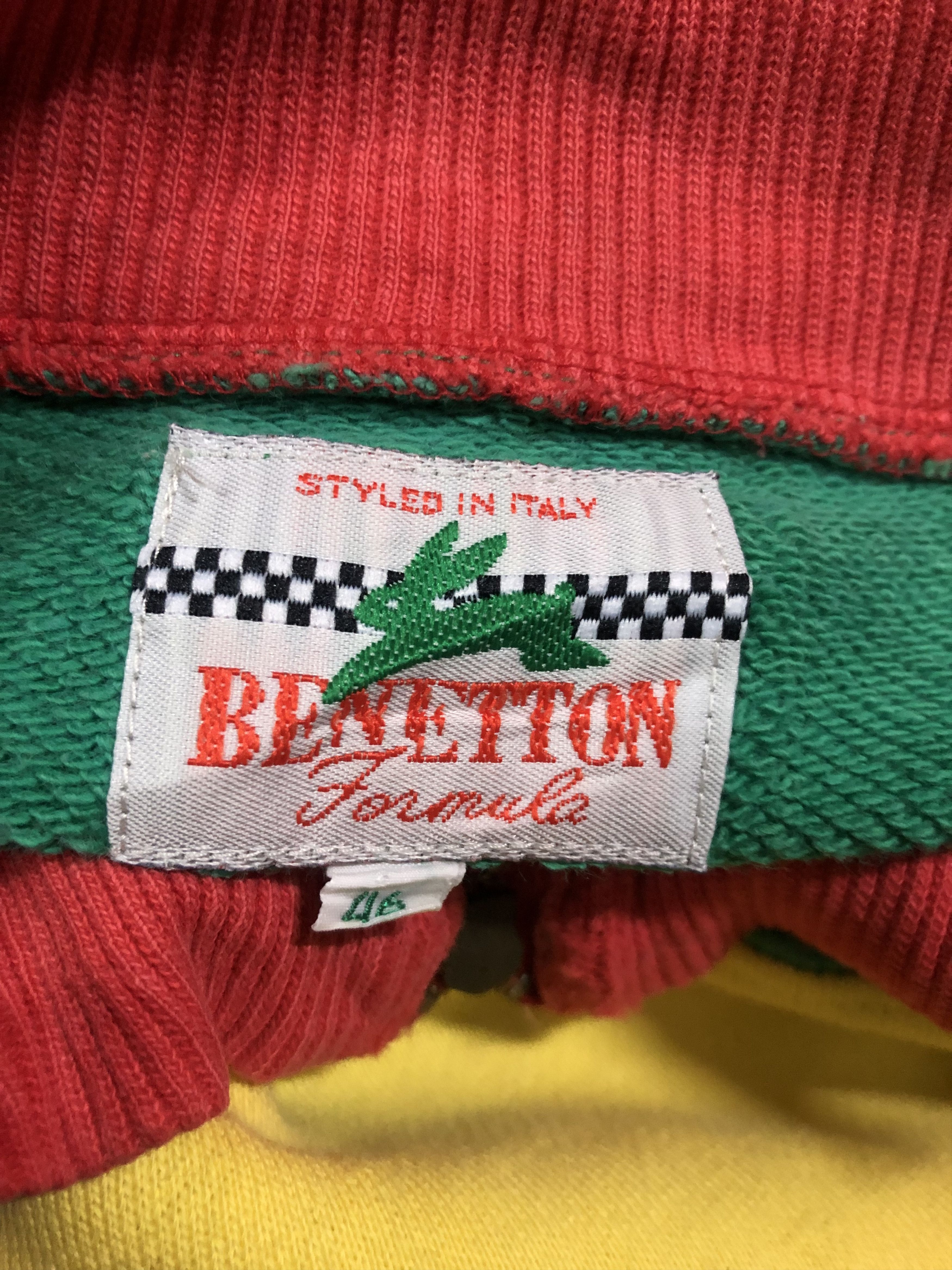Benetton Vintage Rare Benetton Formula one Half Zipper Sweatshirt Size US S / EU 44-46 / 1 - 3 Thumbnail
