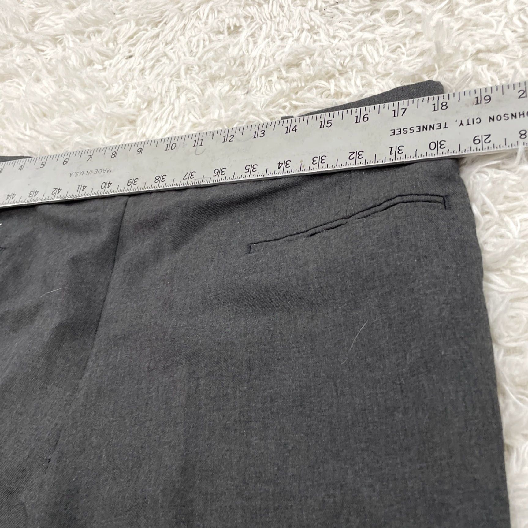 Vintage VINTAGE Pleated Wool Dress Pants Men 36x28 Gray Made USA Business Formal Trousers Size 36R - 7 Thumbnail