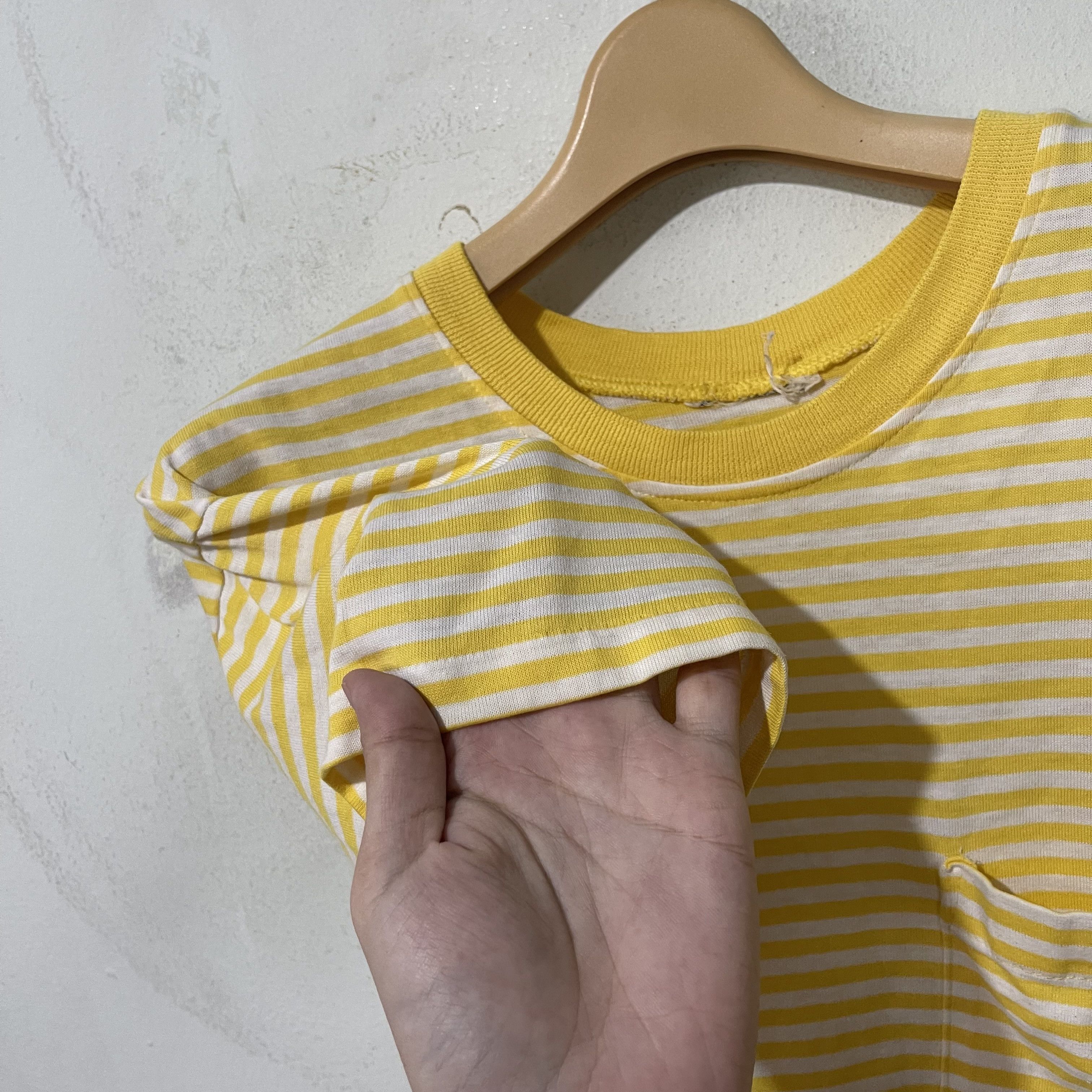 Vintage Vintage 90s Striped Pocket Tee Size US S / EU 44-46 / 1 - 4 Thumbnail