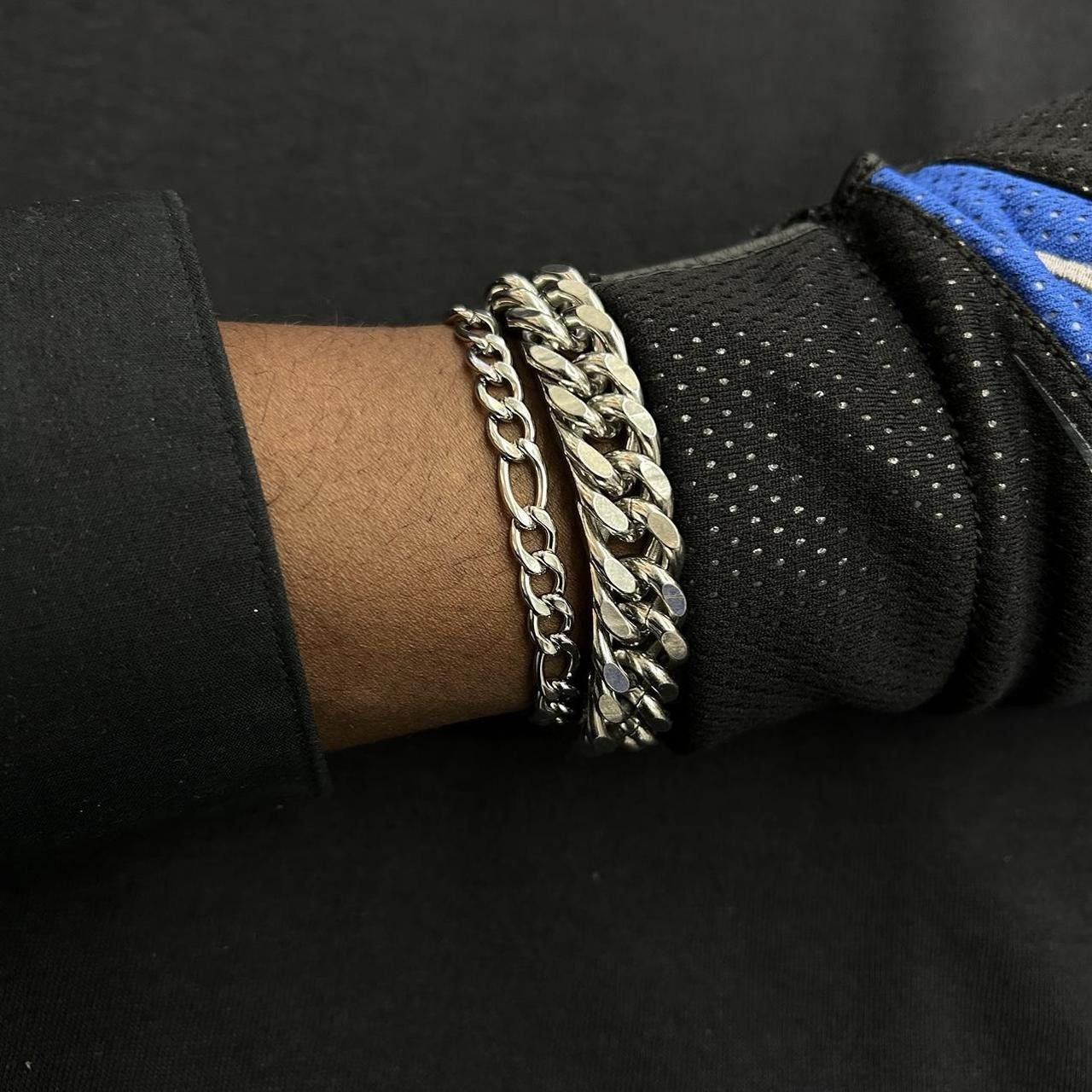Vintage 2000s Style Cuban Style Heavyweight Silver Bracelet Size ONE SIZE - 4 Thumbnail