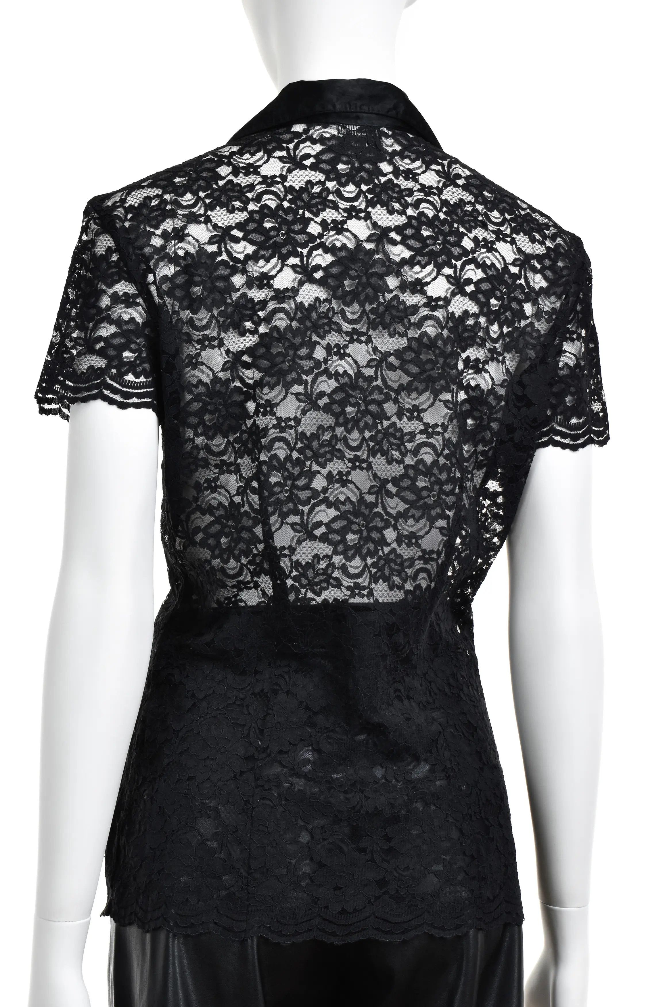 Love Moschino Love Moschino Lace Flower Vintage Blouse Size L / US 10 / IT 46 - 5 Thumbnail
