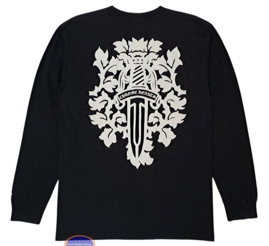 Chrome Hearts Vintage 90s Chrome Hearts Vine Dagger Floral LS Tee