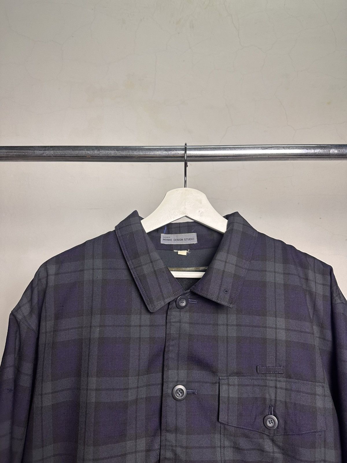 Issey Miyake 80’s Miyake Design Studio Tartan Bomber Jacket Size US L / EU 52-54 / 3 - 2 Thumbnail