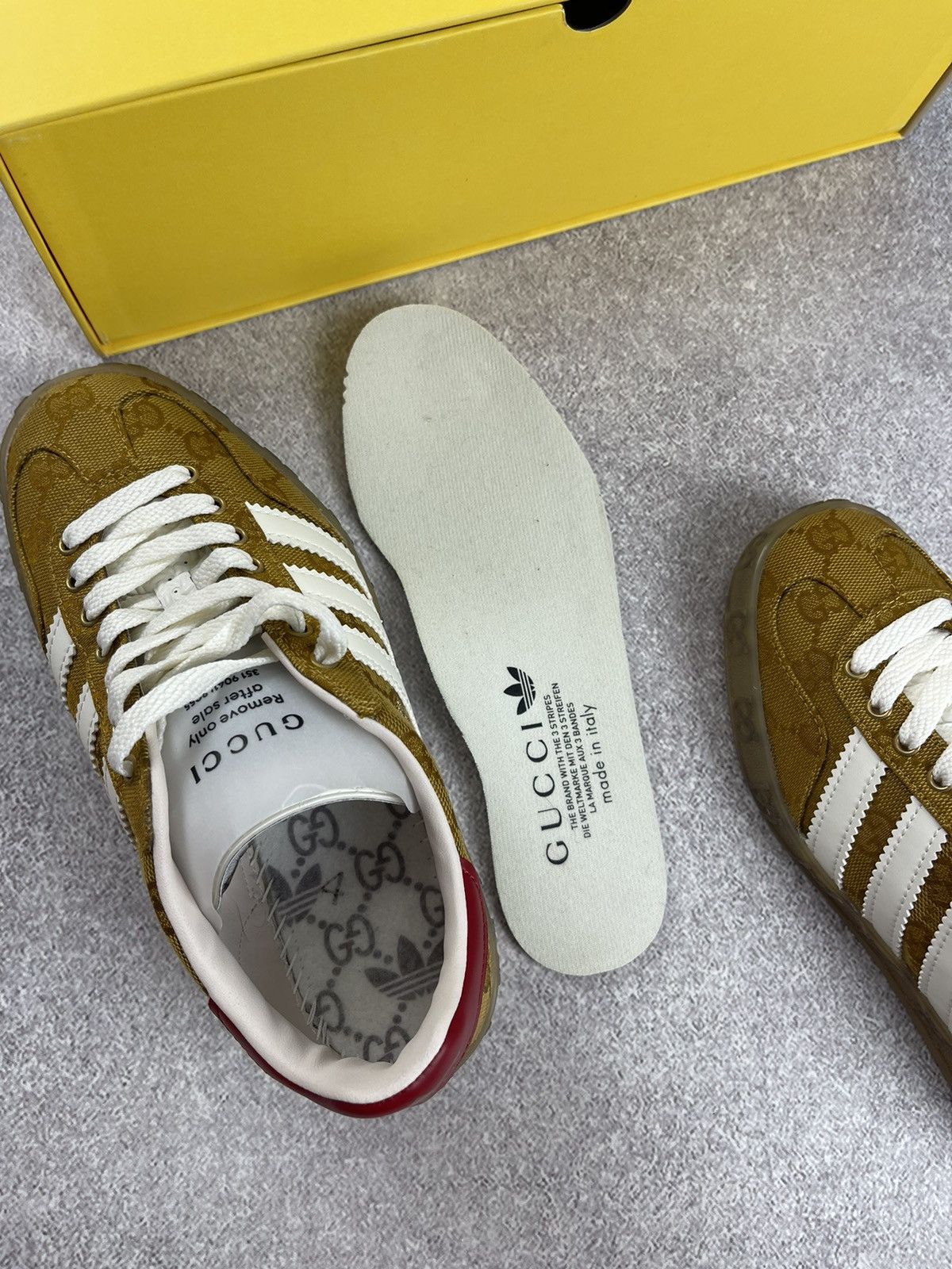 Gucci Adidas × Gucci Gazelle GG Monogram Sneakers Size 35 1/3 Size US 4.5 / IT 34.5 - 11 Thumbnail