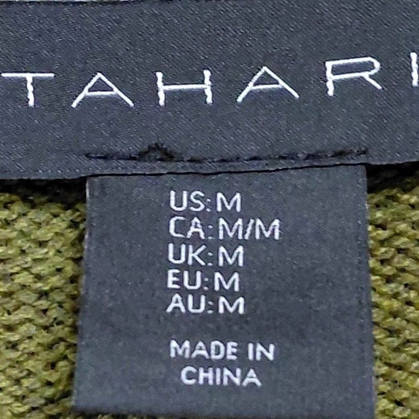 Vintage Tahari V-Neck Knit Sweater Olive Solid Long Sleeve Women Size M Size M / US 6-8 / IT 42-44 - 5 Thumbnail