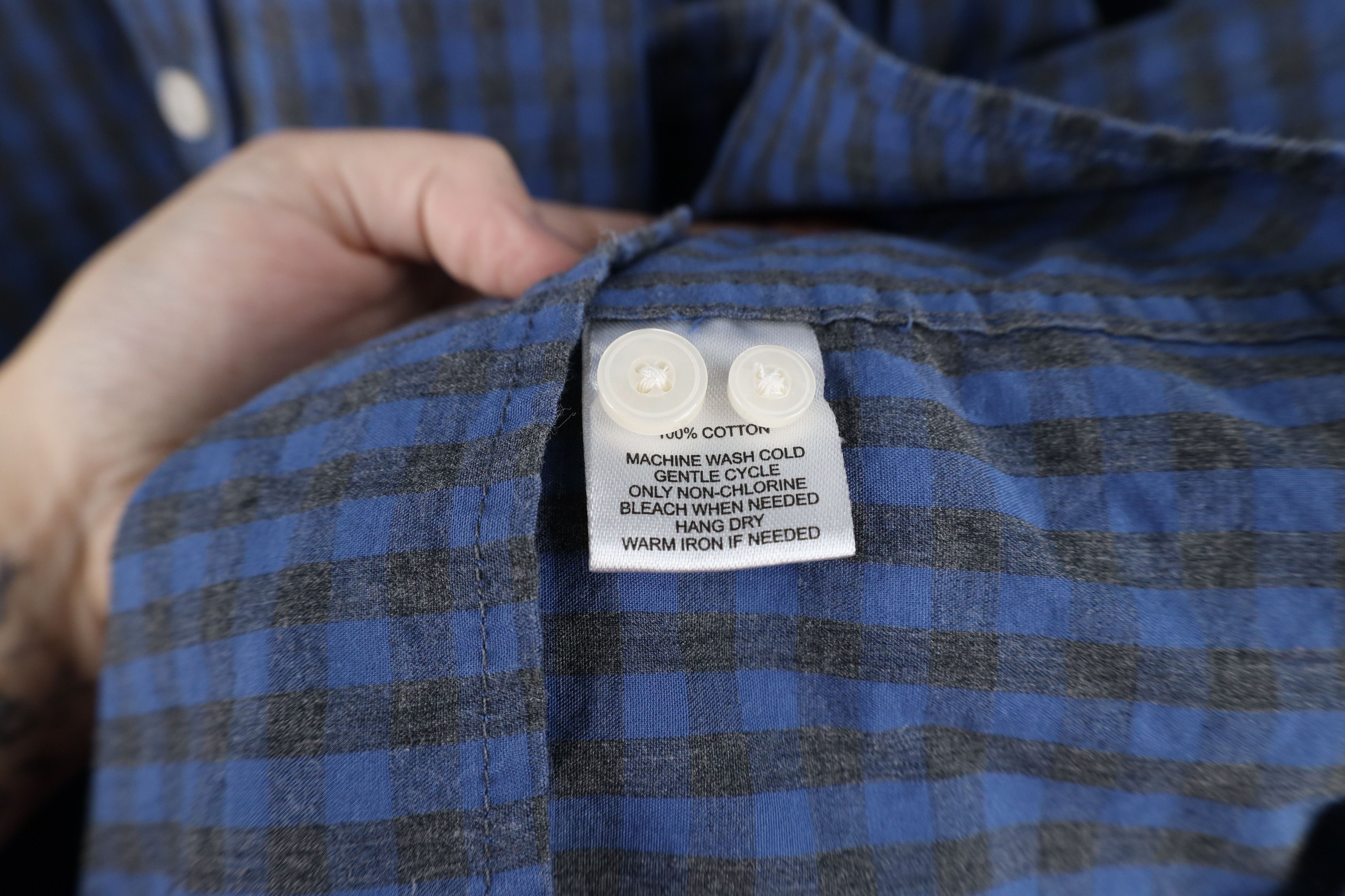 UNTUCKit × Vintage Untuckit Plaid Collared Button Down Shirt Blue Cotton Size US XXL / EU 58 / 5 - 7 Thumbnail