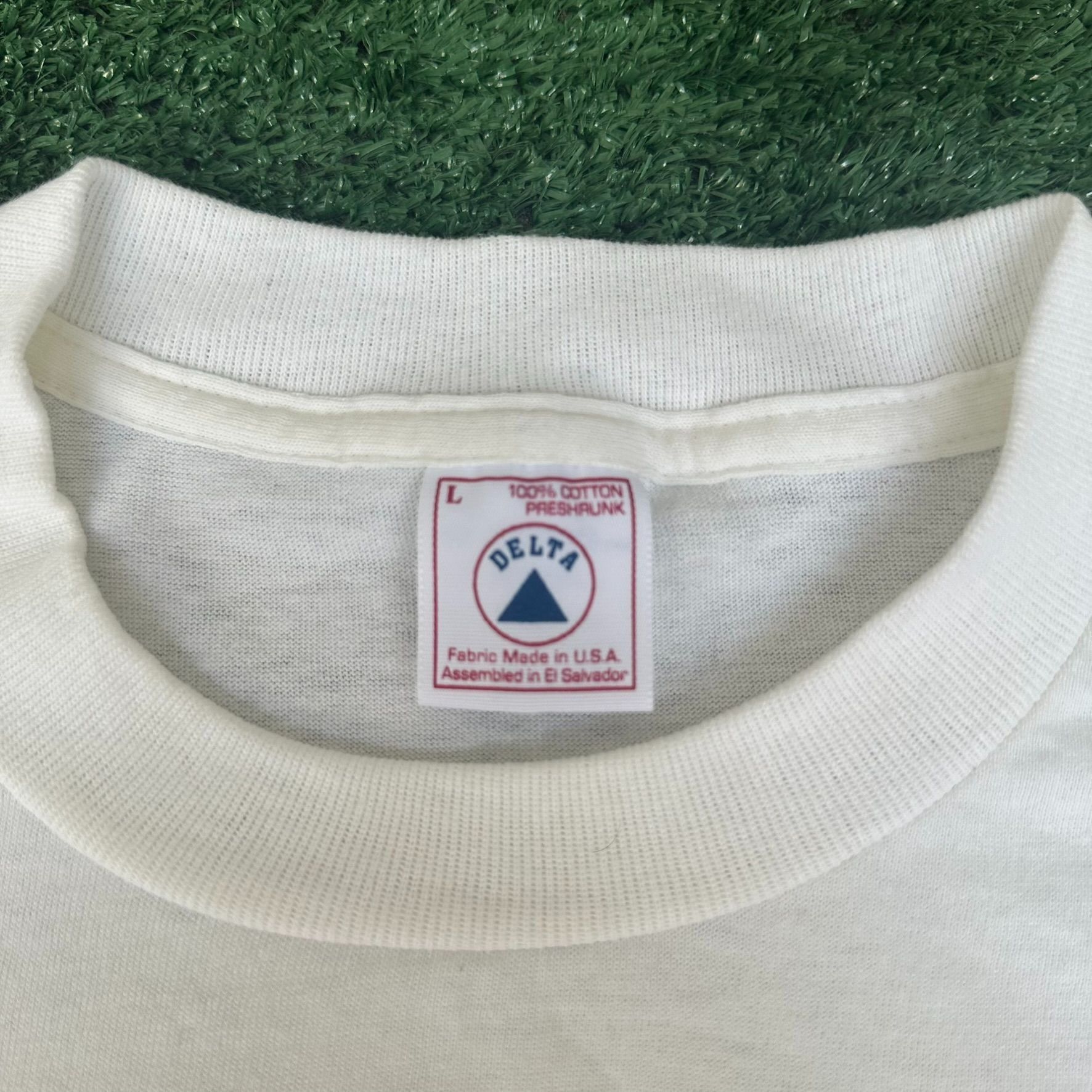 Delta Vintage 90s 104FM WTQR Racing T-Shirt Single Stitch NASCAR C Size US L / EU 52-54 / 3 - 5 Thumbnail
