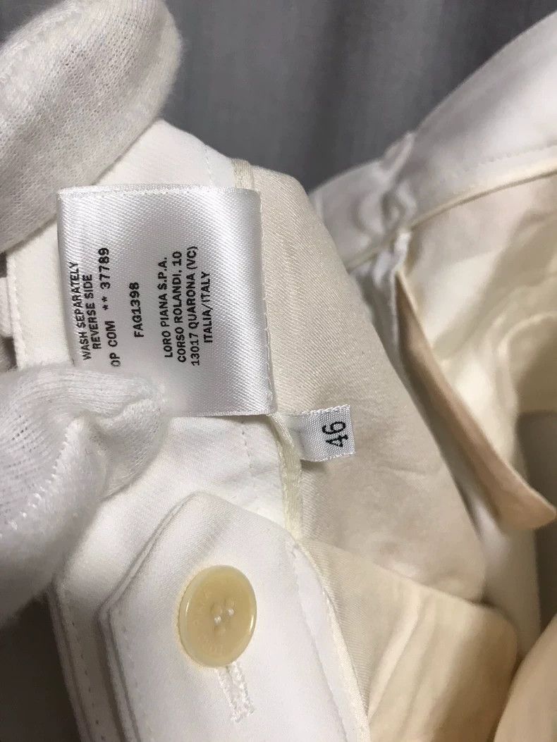 Loro Piana Loro piana Medium-high waist straight cotton woven trousers Size 30" / US 8 / IT 44 - 9 Thumbnail