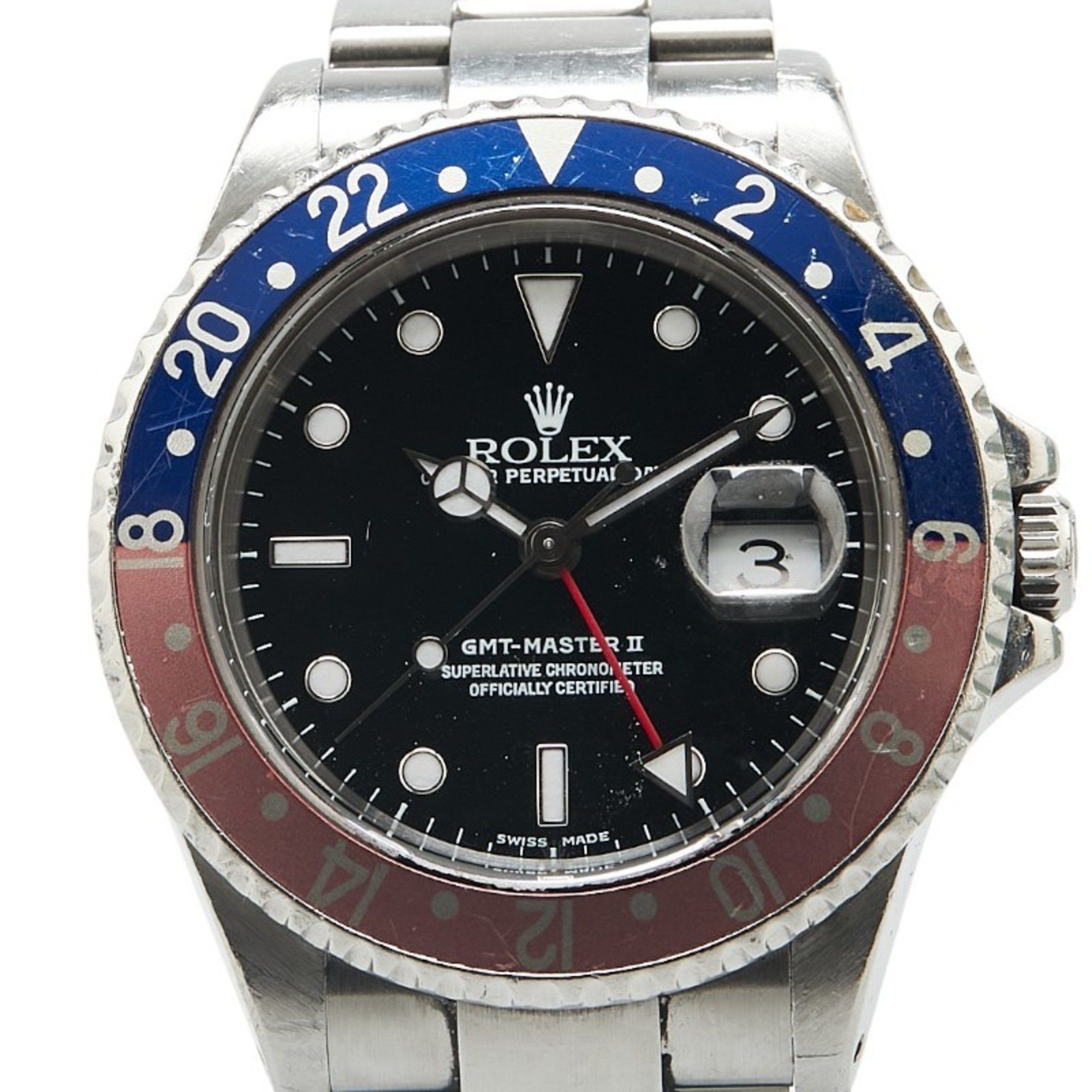 Rolex GMT Master II Watch 16710 Automatic Black Dial Stainless