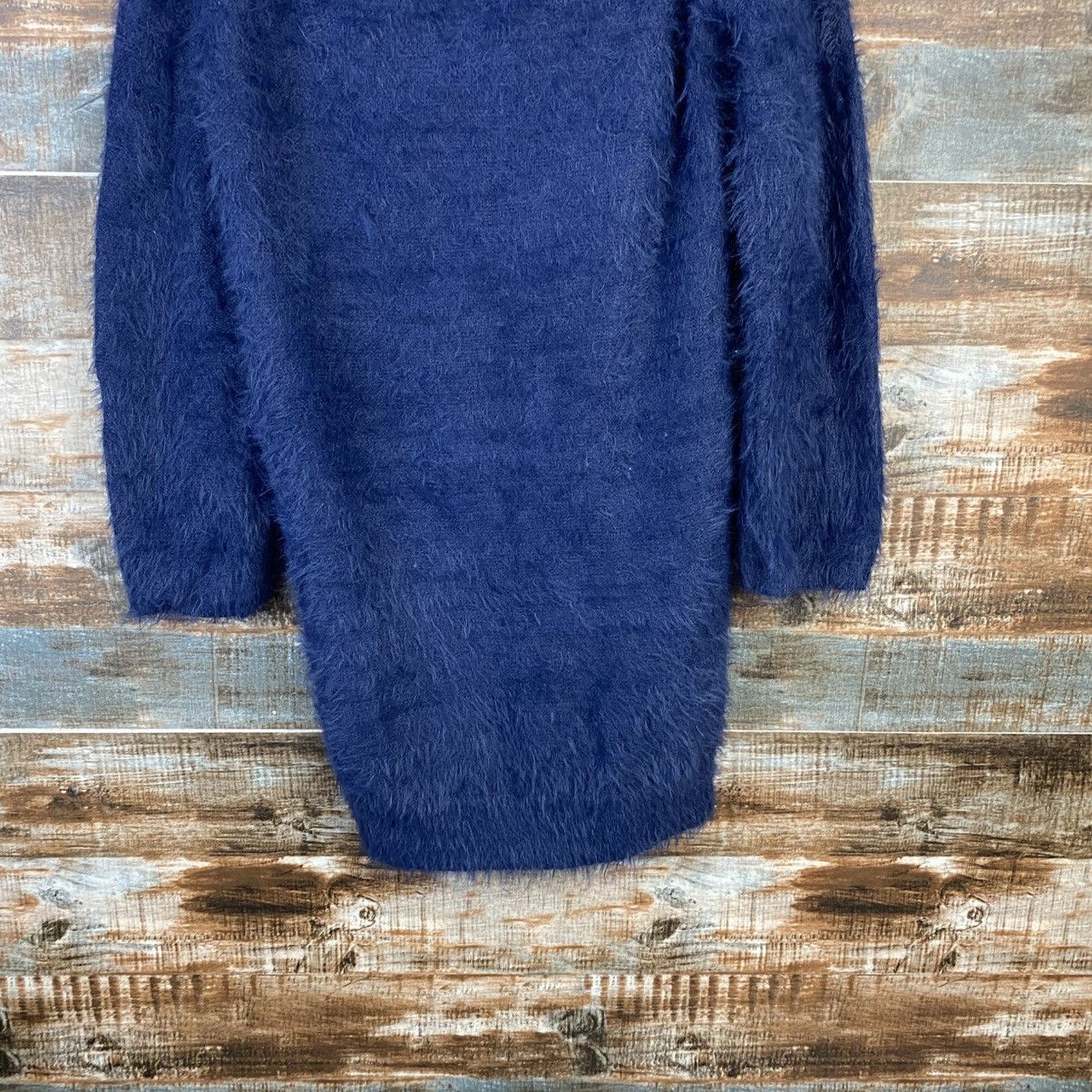 Japanese Brand DL Spiral Girl Dark Blue Fur shaggy Knitwear #C1094 Size S / US 4 / IT 40 - 3 Thumbnail