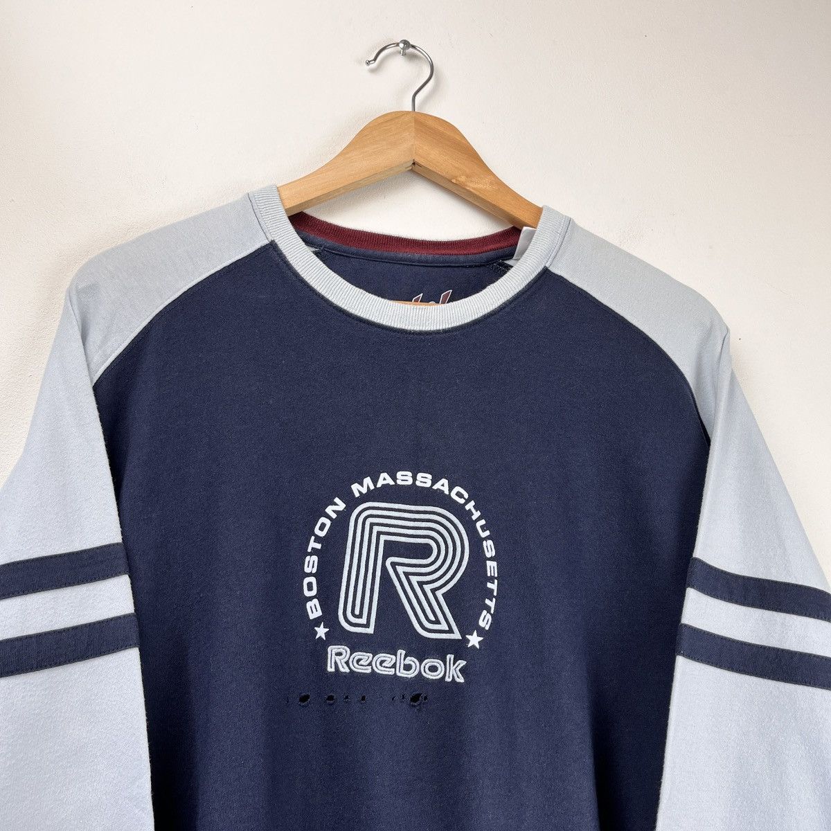 Reebok Vintage Longsleeve Reebok Boston Massachusetts 90s Haft Big Size US L / EU 52-54 / 3 - 2 Thumbnail