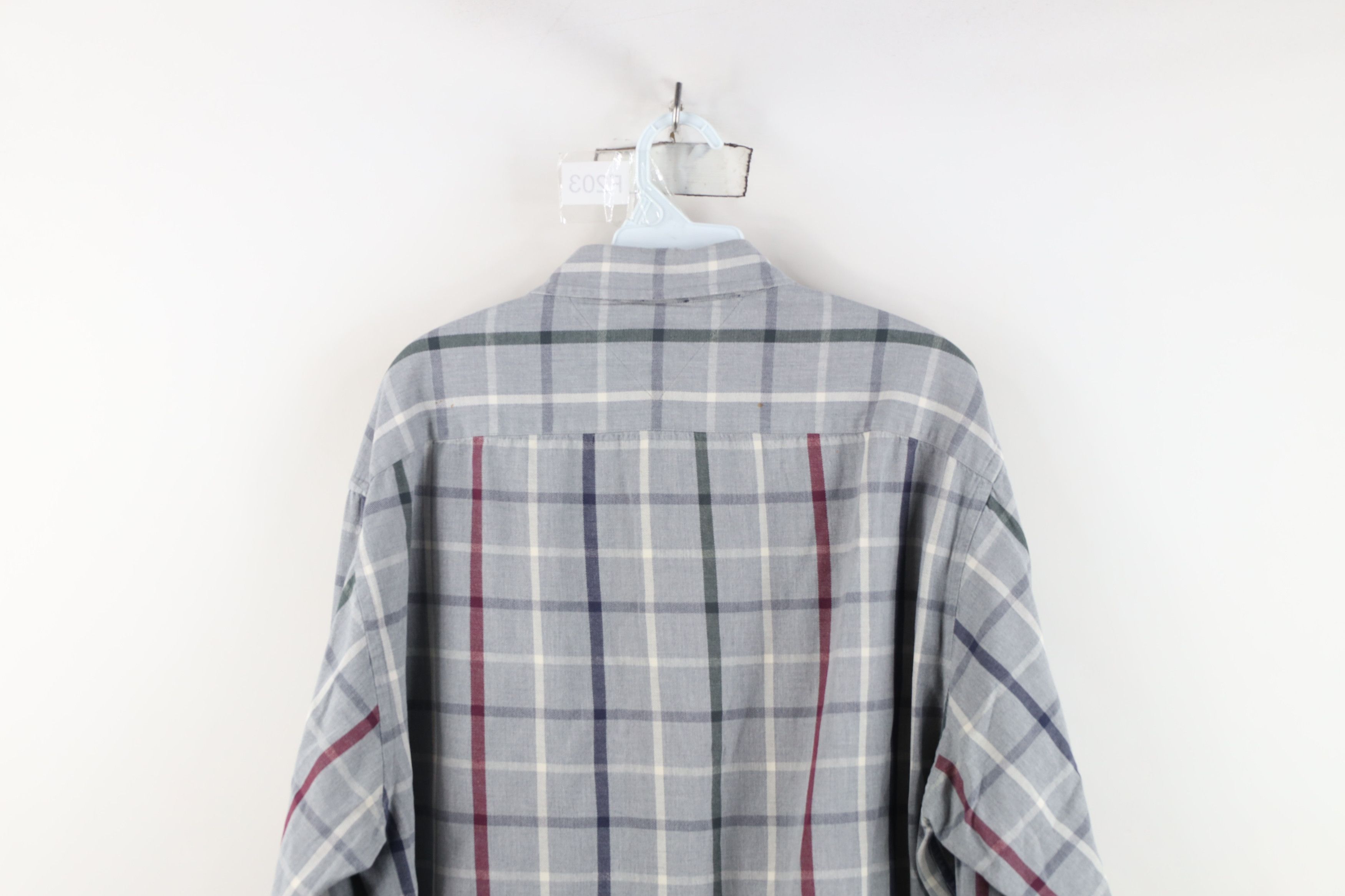 Tommy Hilfiger Vintage 90s Tommy Hilfiger Heavy Flannel Button Shirt Plaid Size US L / EU 52-54 / 3 - 15 Thumbnail