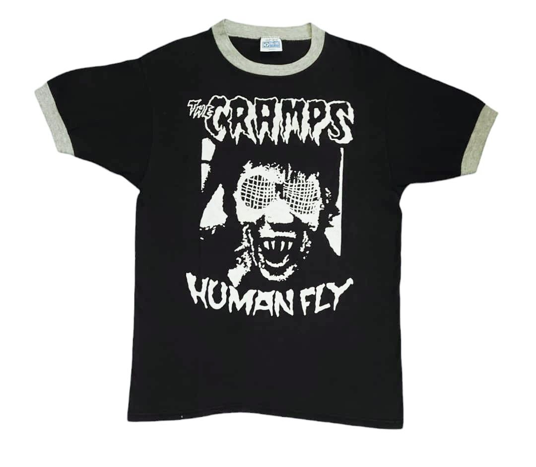 image of Rock Band x Rock Tees Vintage The Cramps Human Fly Ring Tee in Black, Men's (Size Medium)