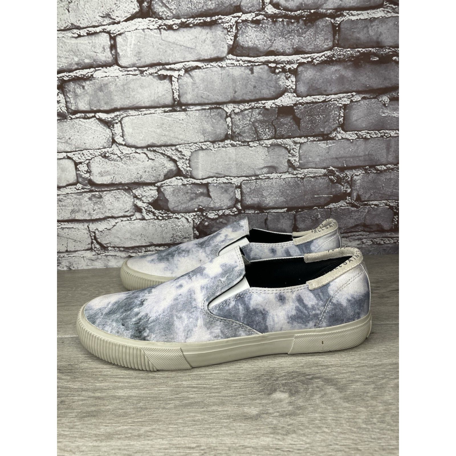 Allsaints All Saints Manny Blue White Tie Dye Canvas Slip On Casual Sh Size US 13 / EU 46 - 2 Thumbnail